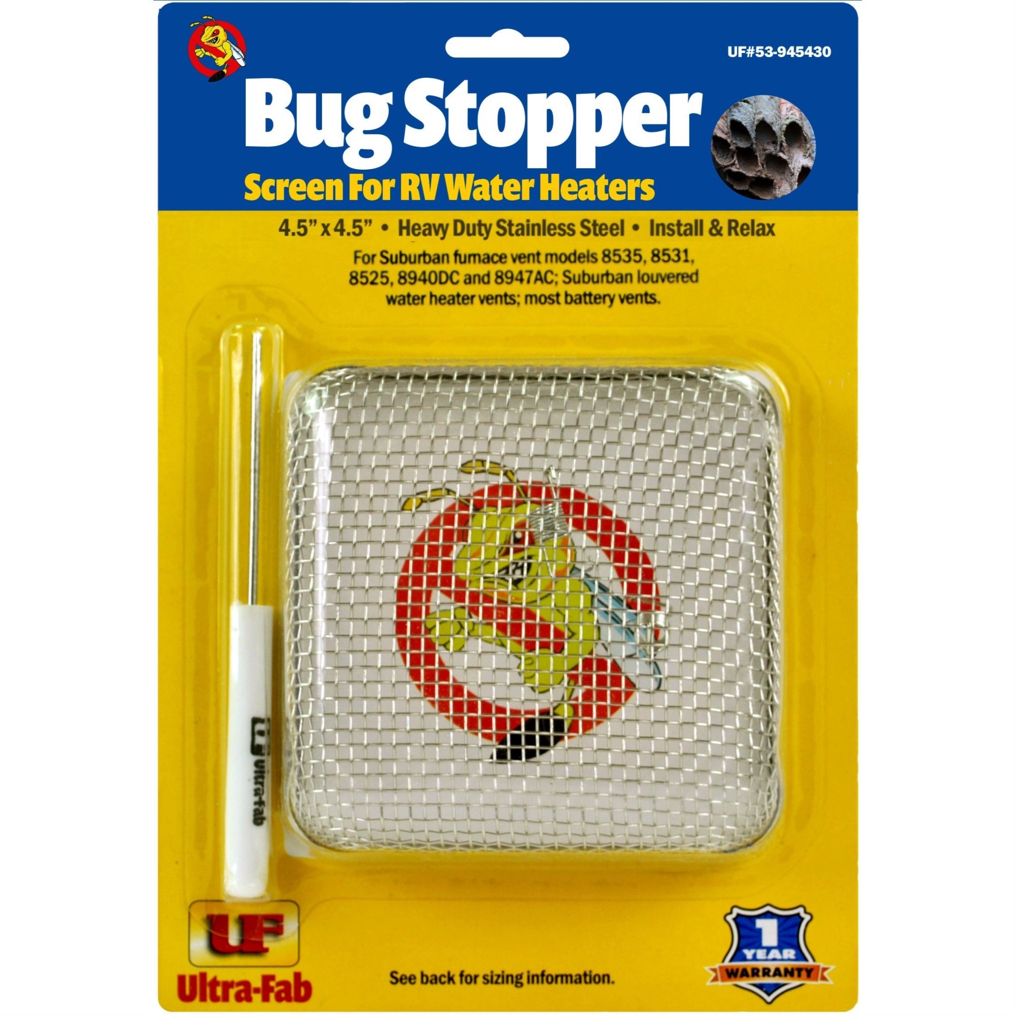 Ultra-Fab Bug Stopper Screen For Rv Appliance Outside Fittings