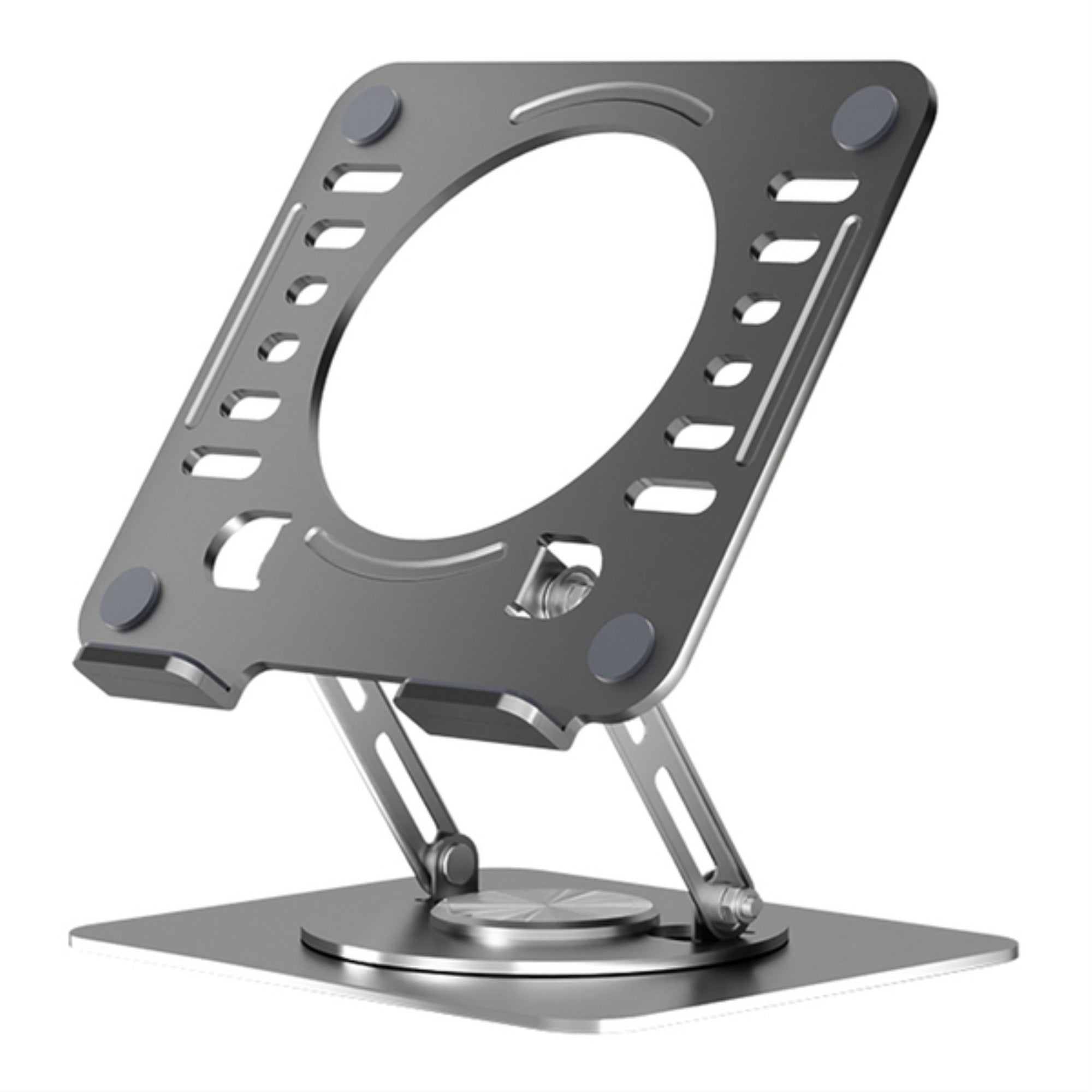 Uncaged Ergonomics SLS-SpaceGray Adjustable Swivel Laptop Stand for Desk (Space Gray)