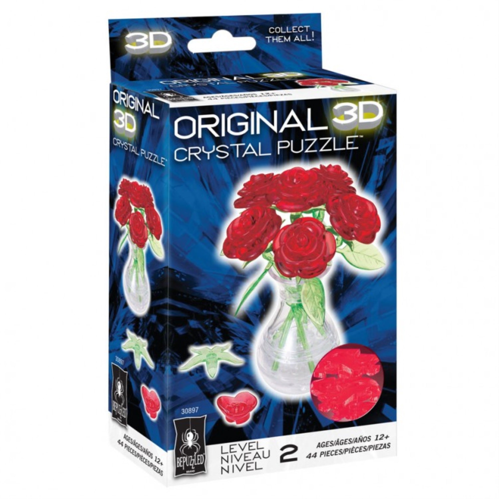 3D Crystal Puzzle - Roses
