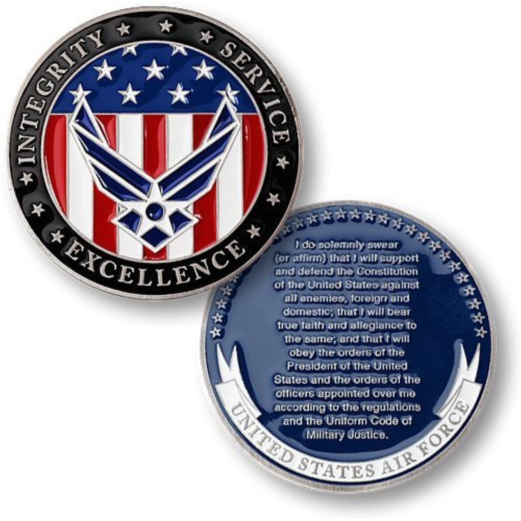 US Air Force Oath of Enlistment Challenge Silver Coin