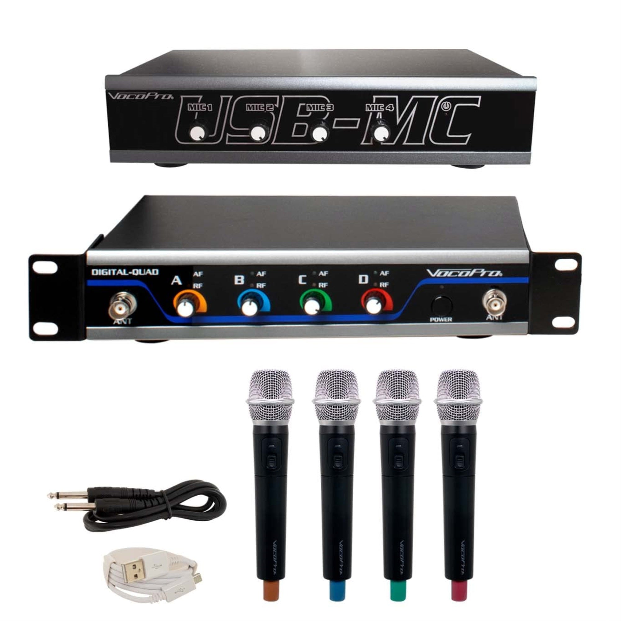 4 channel wireless microphone/USB interface package