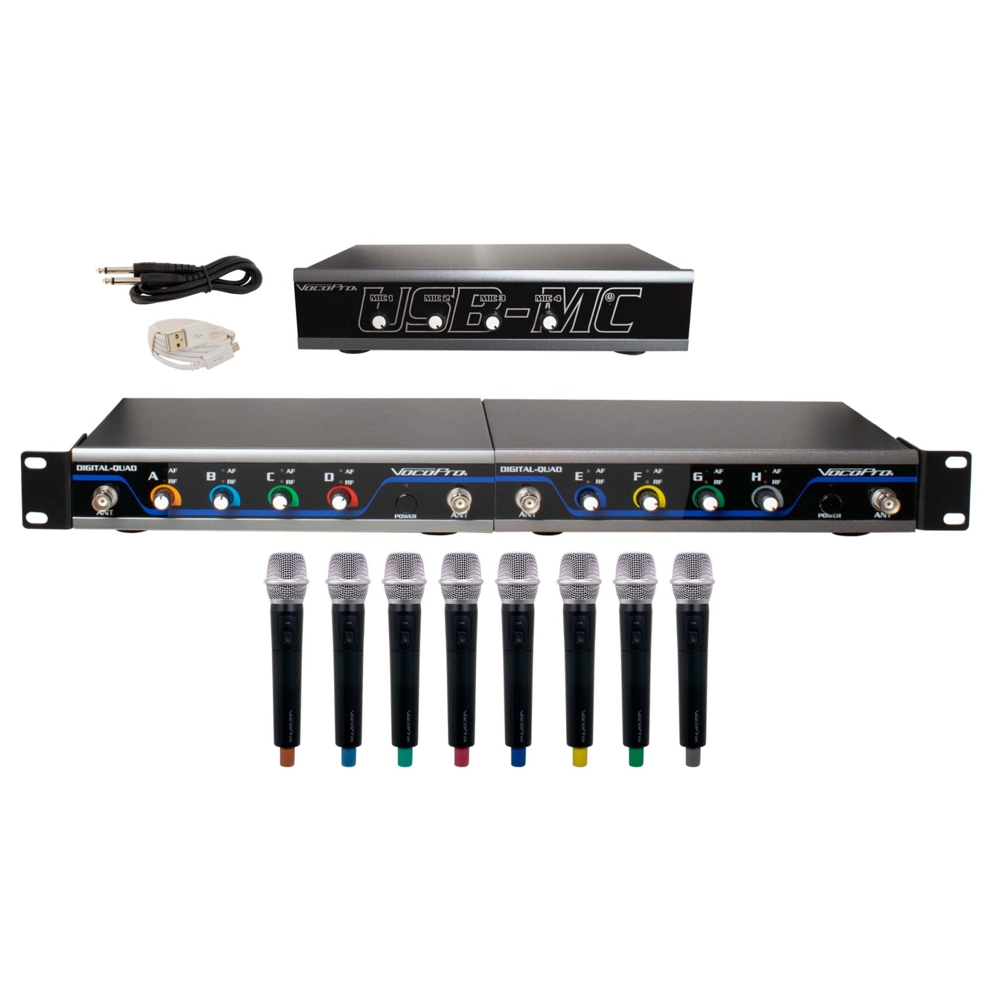 8 channel wireless microphone/USB interface package