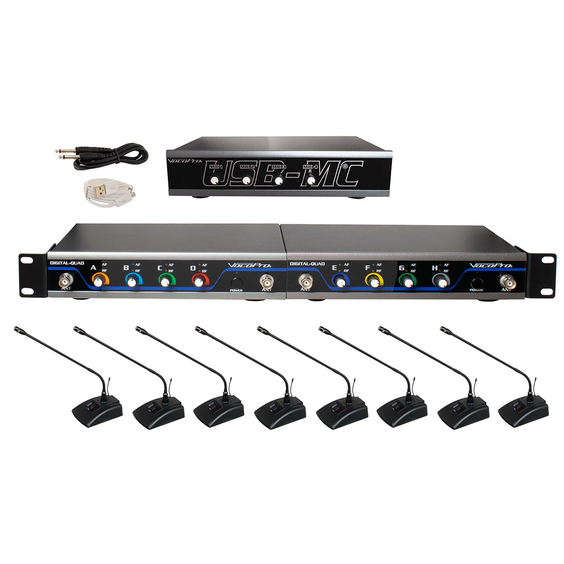 VOCOPRO | USB-CONFERENCE-8  8 Channel Wireless Microphone/USB Interface Package