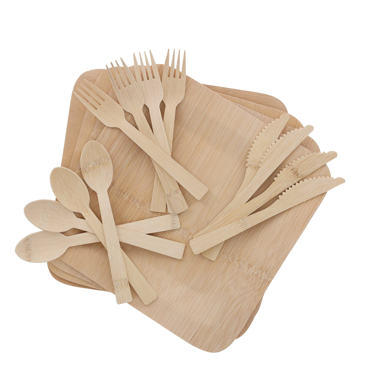 2023 Ust, Old Sku 20-12573, Bamboo Dinner Set With Utensils 12-Pk, Peggable Box