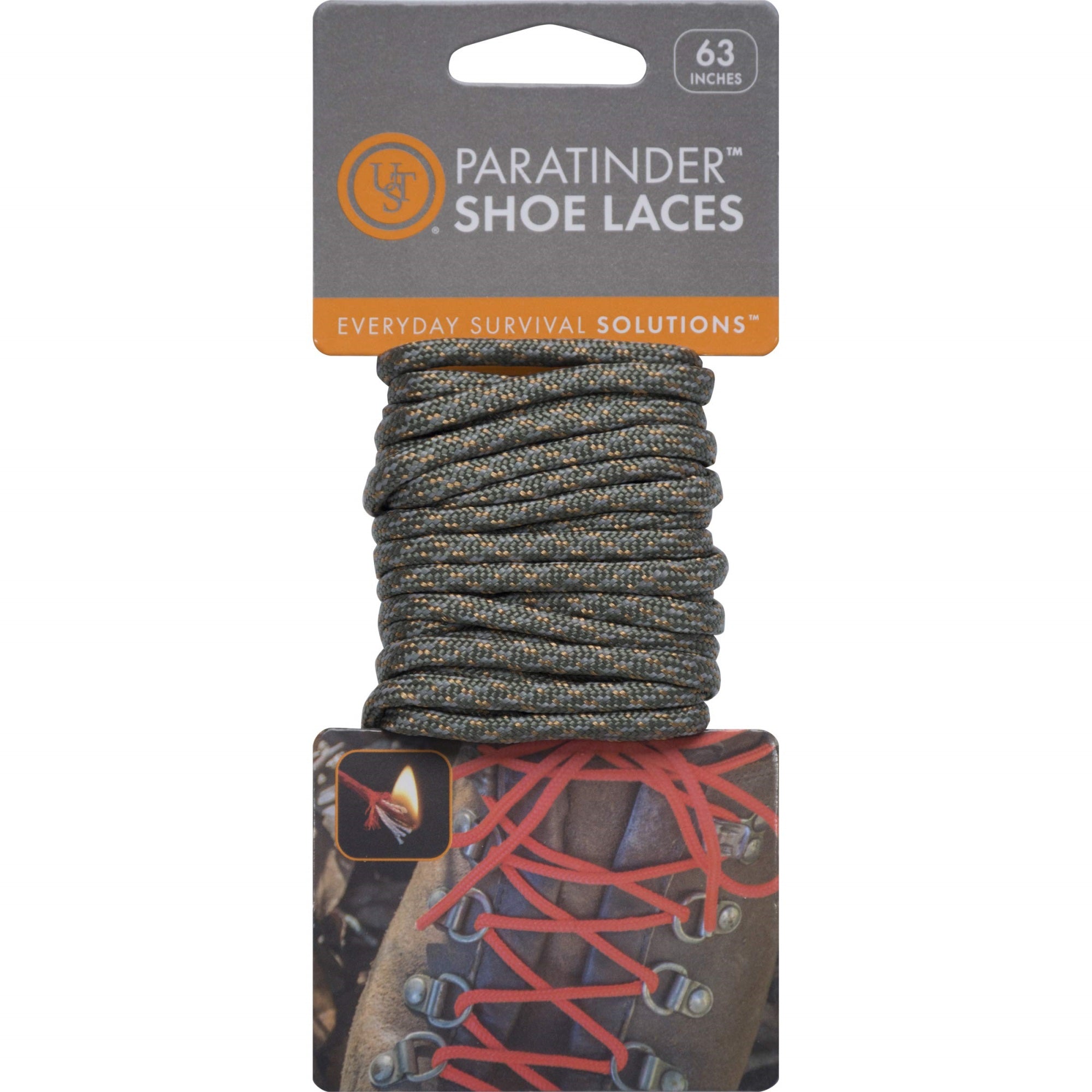 Ust Paratinder Shoe Laces, Green Camo, Card