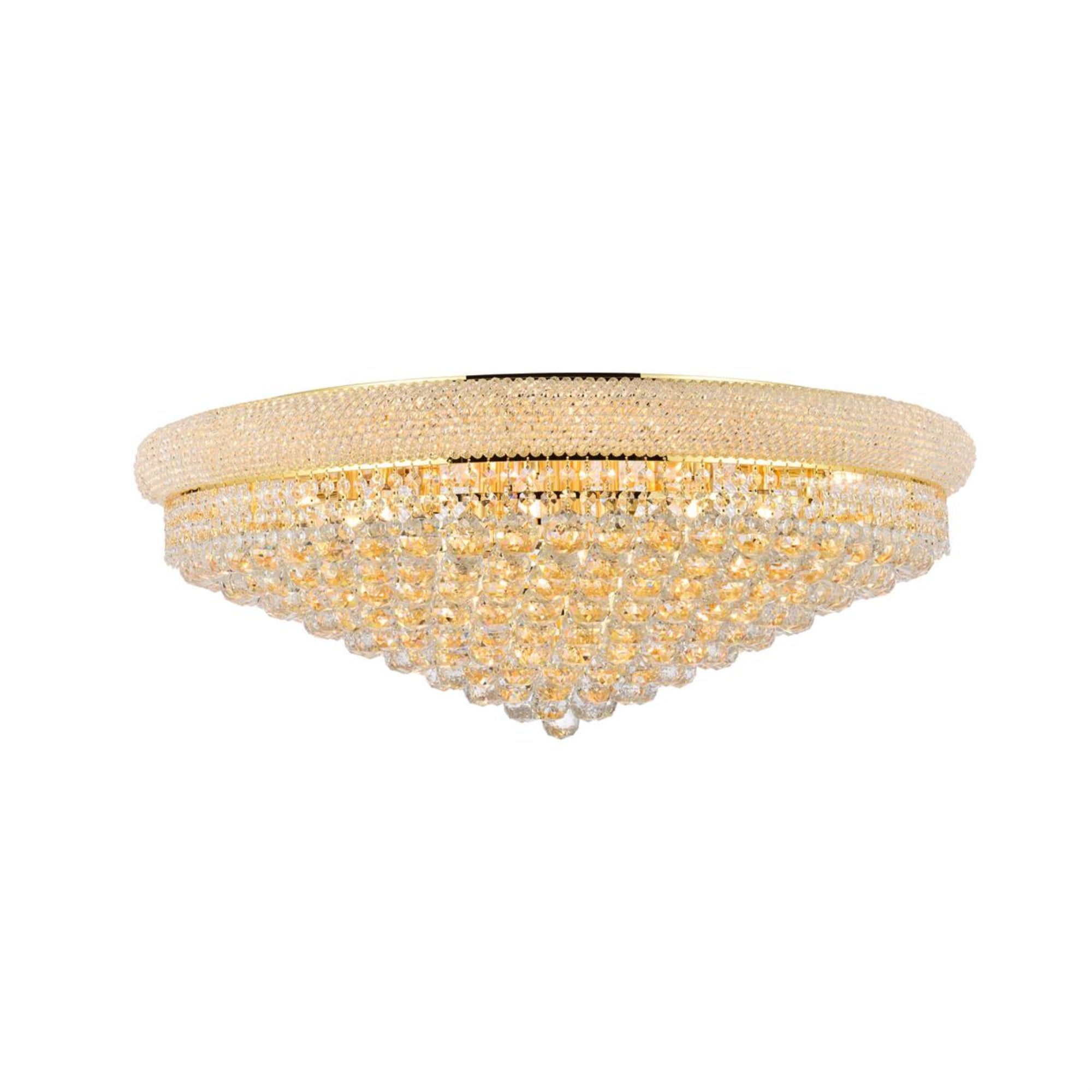 Primo 20 Light Gold Flush Mount Clear Royal Cut Crystal