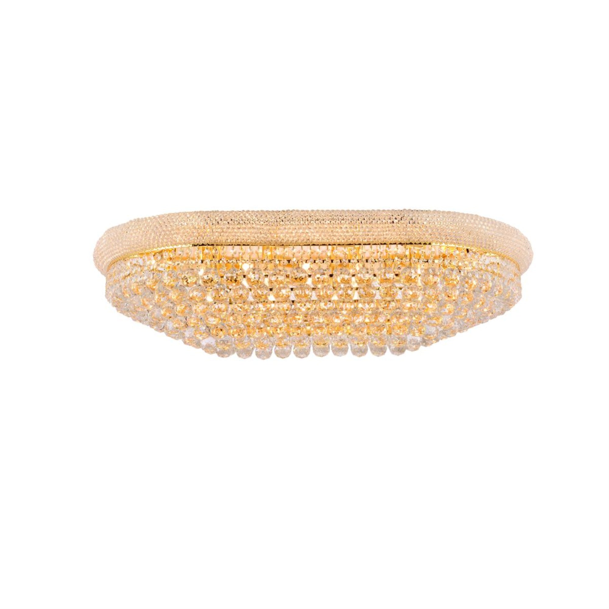 1800 Primo Collection Flush Mount Oval L40In W24In H12In Lt:24 Gold Finish (Royal Cut Crystals)