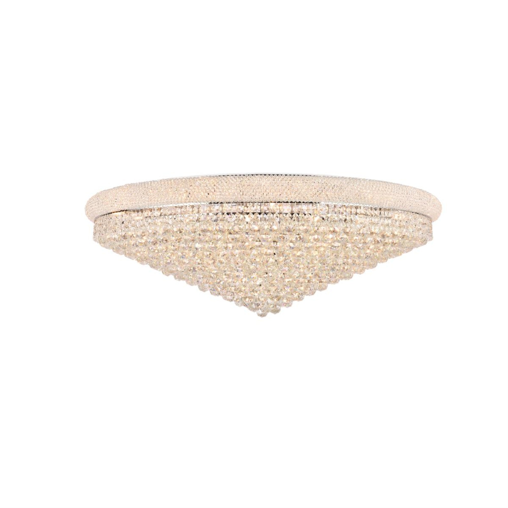 Primo 33 Light Chrome Flush Mount Clear Royal Cut Crystal