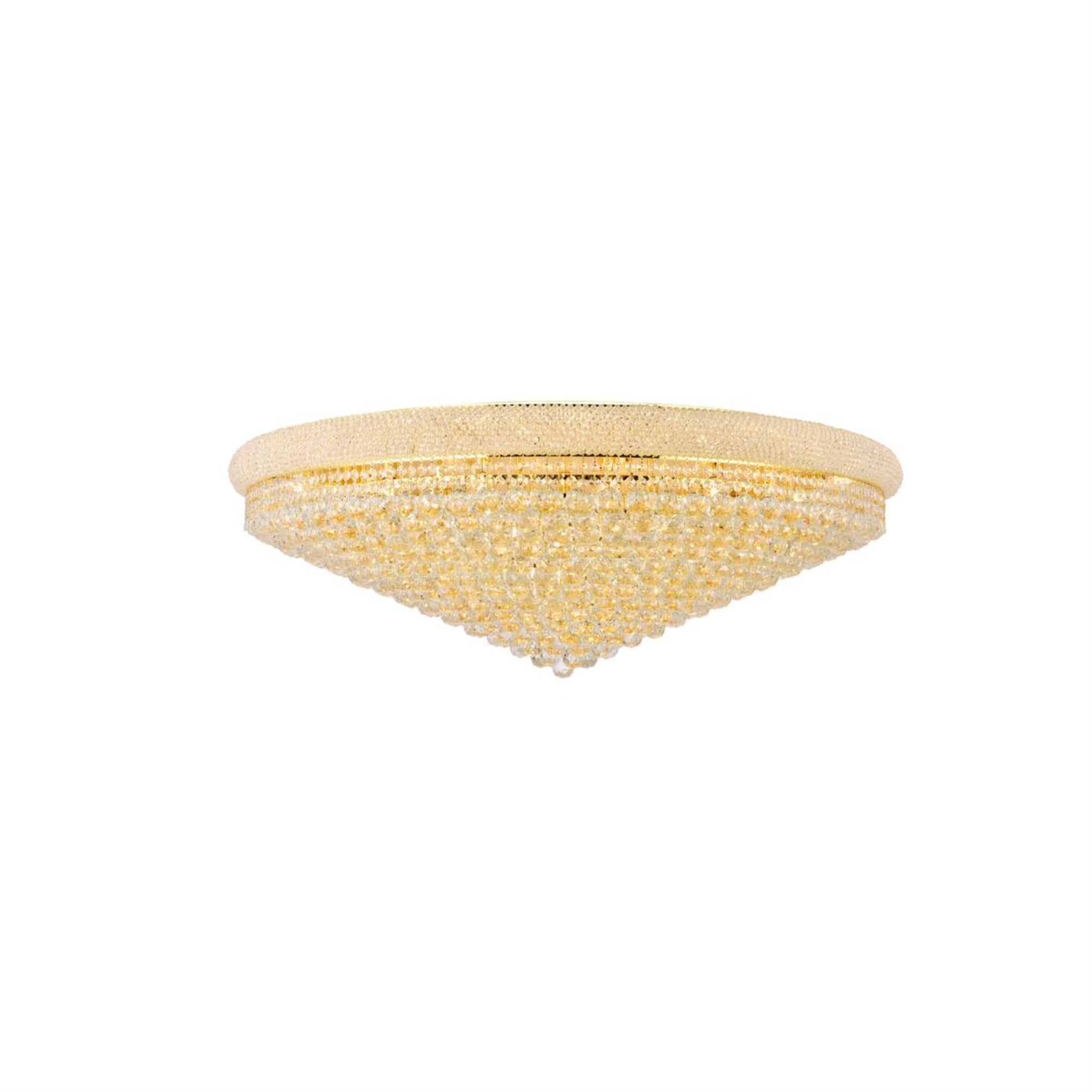 Primo 33 Light Gold Flush Mount Clear Royal Cut Crystal