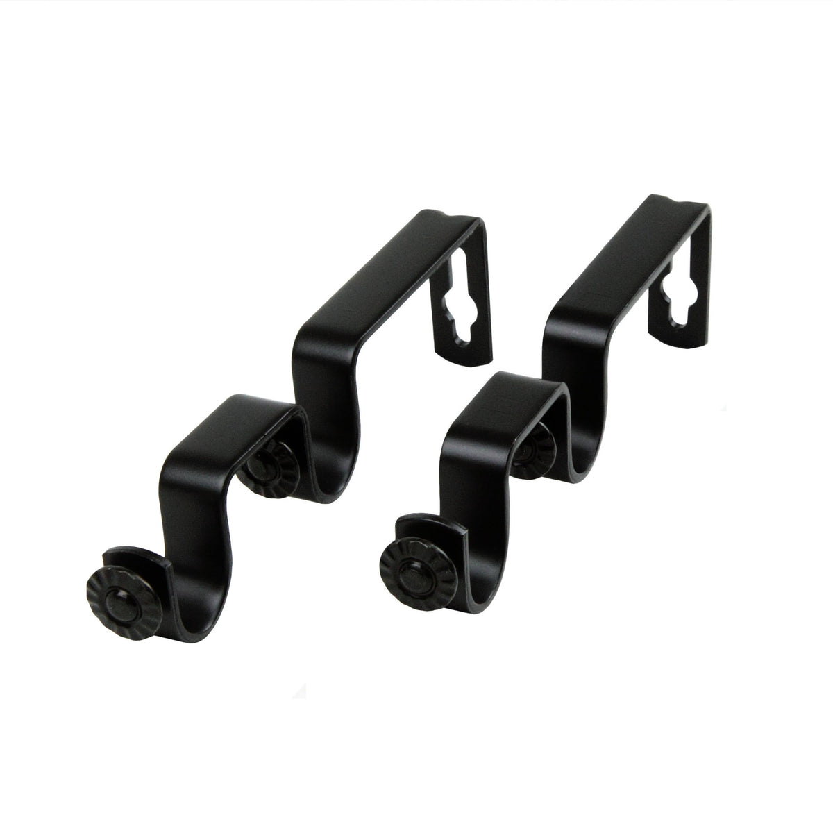 13/16 Inch Rod Double Bracket Pair - Black