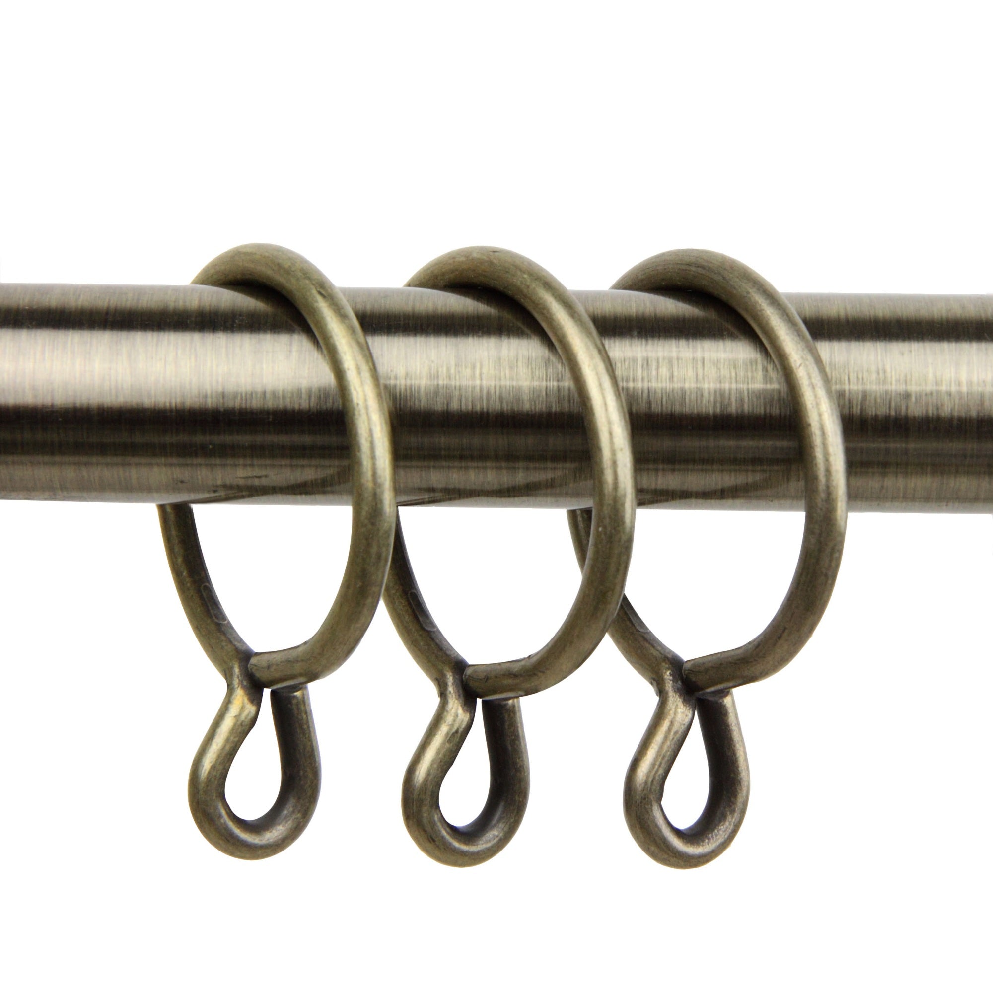 Decorative 1-3/8 Inch Ring With Eyelet (Set Of 10) - Antique Brass
