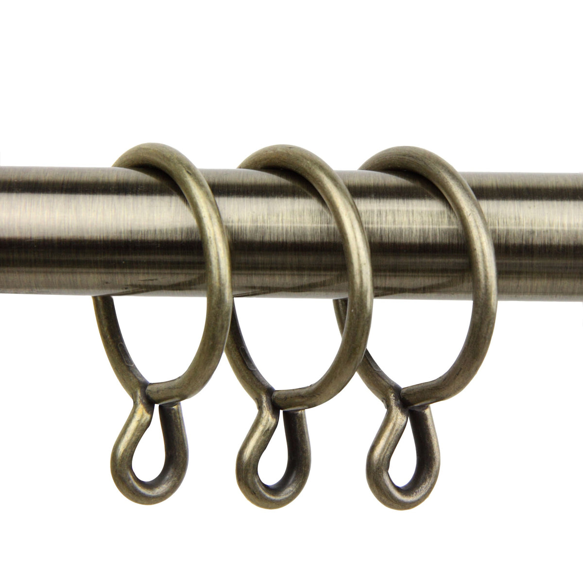 Decorative 1-3/8 Inch Ring With Eyelet (Set Of 10) - Antique Brass