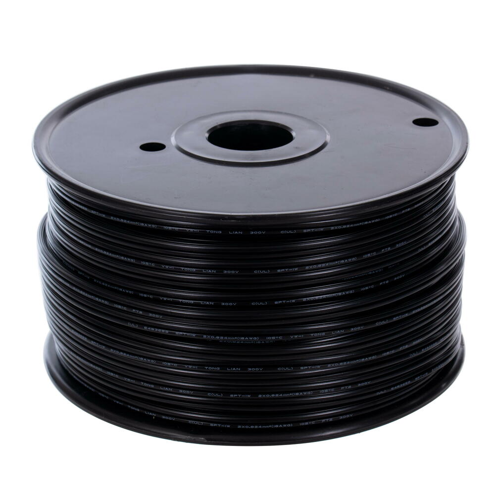 Black 250' Zip Wire Spool SPT1 18AWG