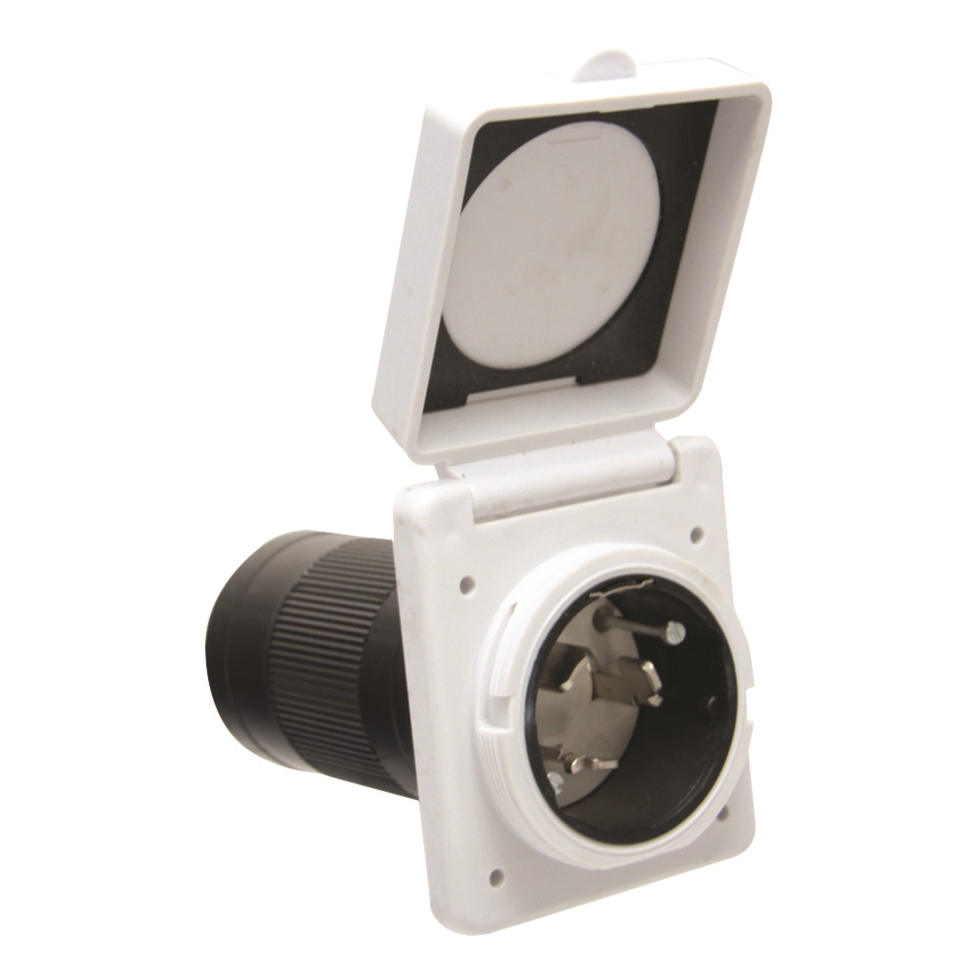 50A INLET  WHITE  CARDED