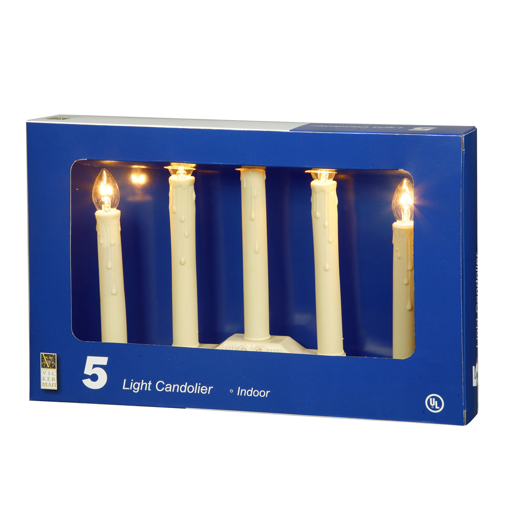 Vickerman 5Lt Ivory Candolier C7 Clear 36″ Lead - V490105