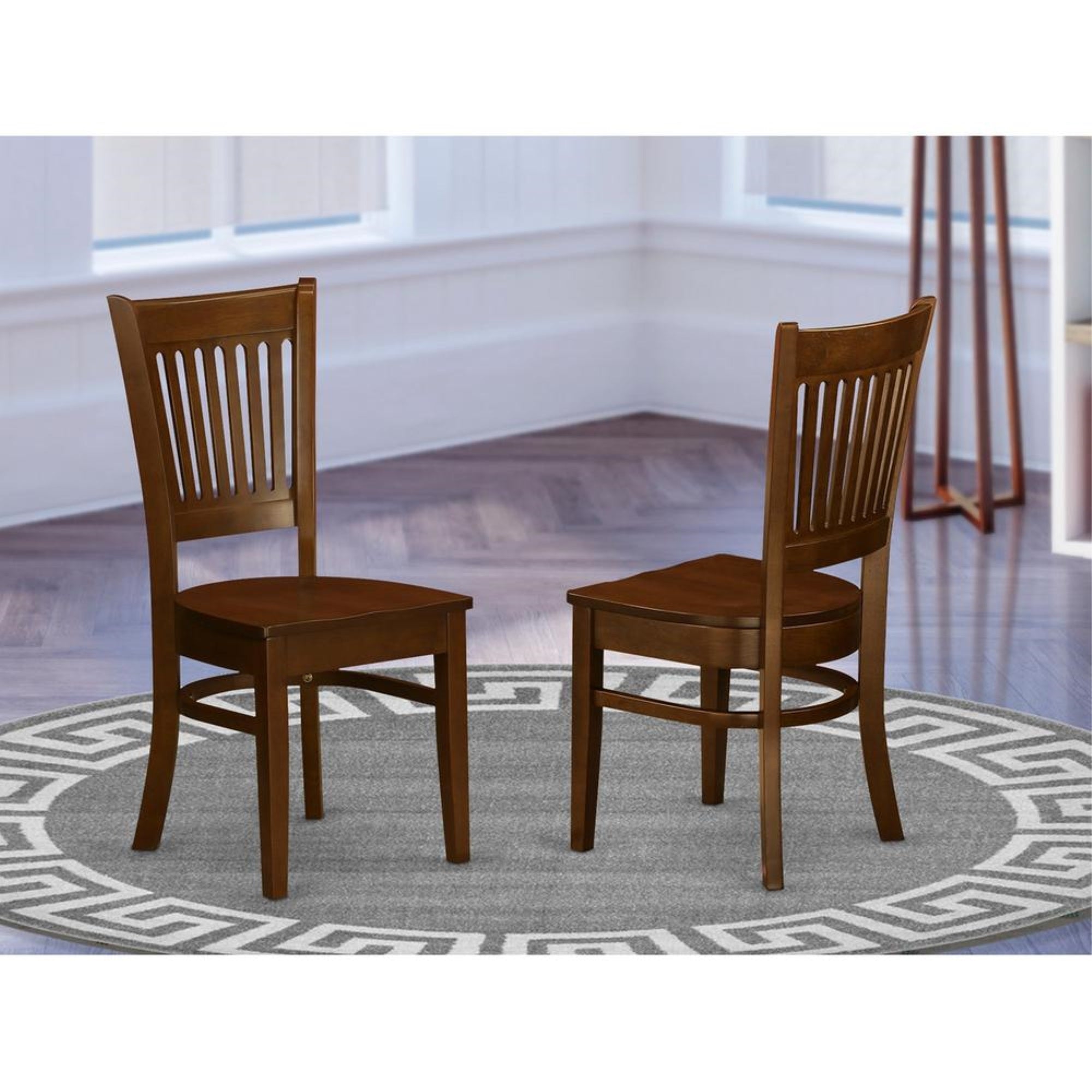 Vancouver    Wood  Seat  Dining  Chairs  in  Espresso  Finish,  Set  of  2