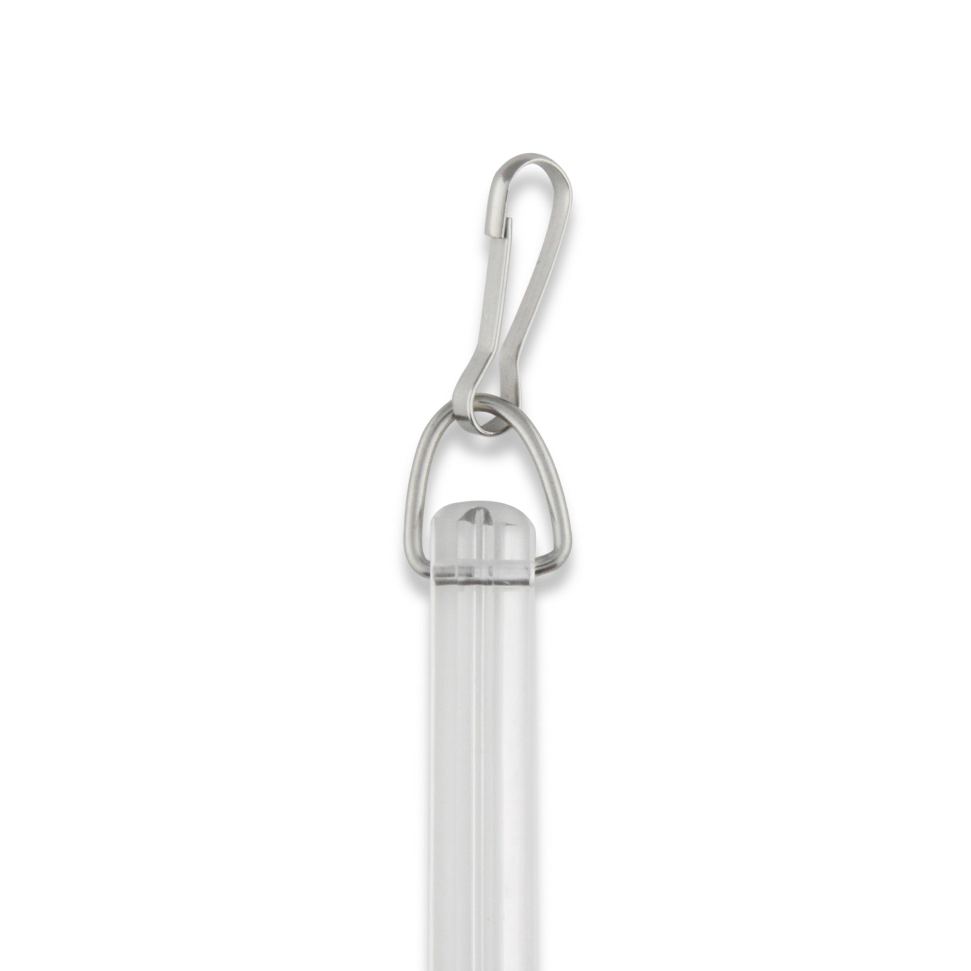 1/2 Fluted Clear Pvc Baton With Metal Snap - 36