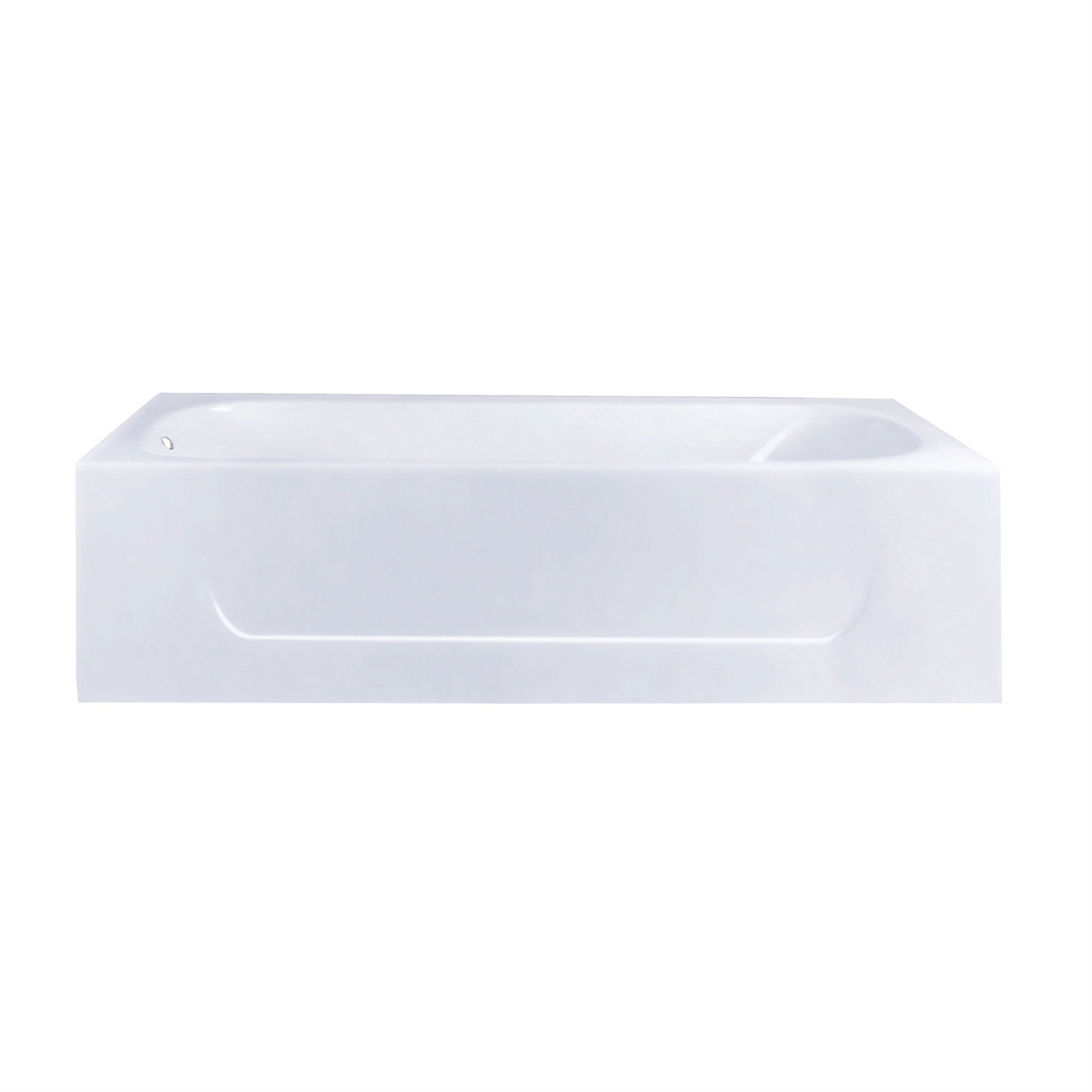 Aqua Eden Vctap603015L 60-Inch Cast Iron Alcove Tub With Left Hand Drain Hole, White