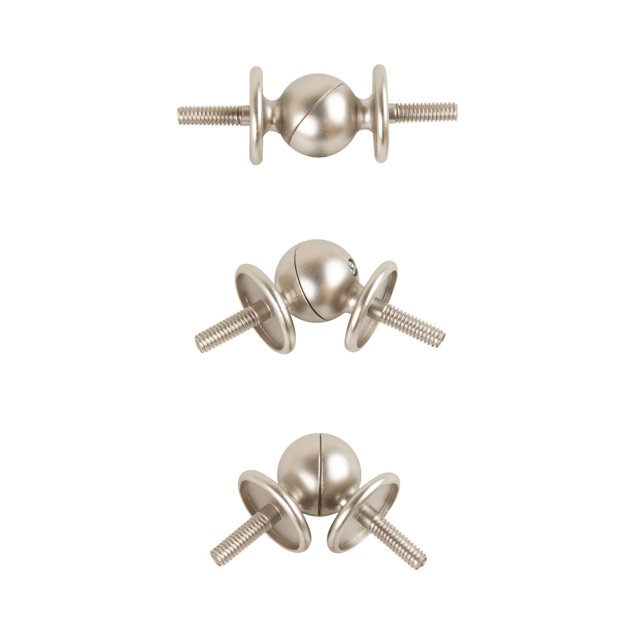 Screw-In Corner Connector - Satin Nickel