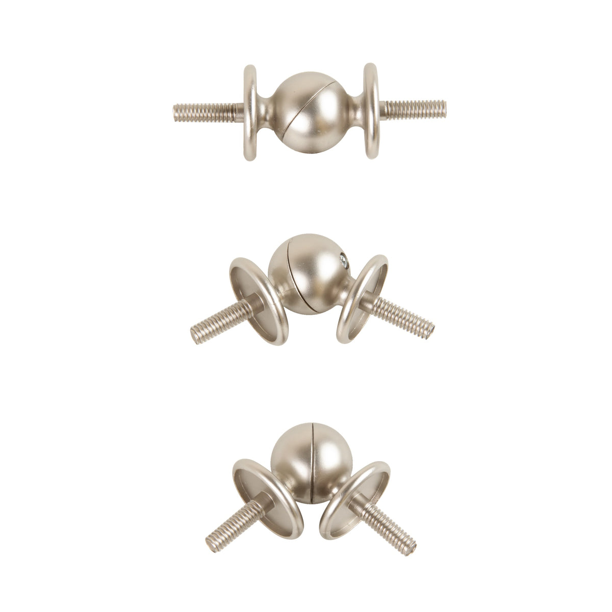Screw-In Corner Connector - Satin Nickel