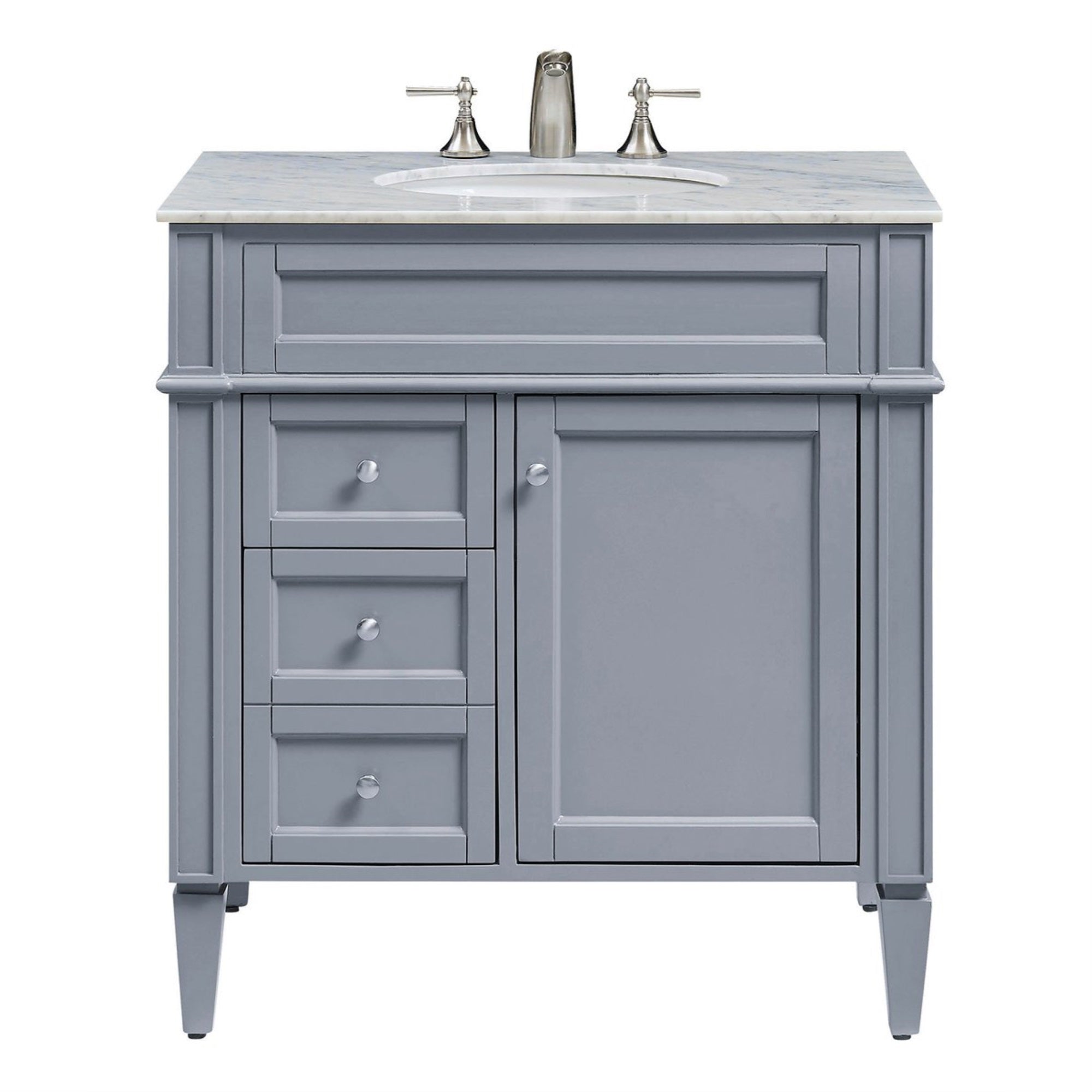 32 Single Bathroom Vanity Set In Grey