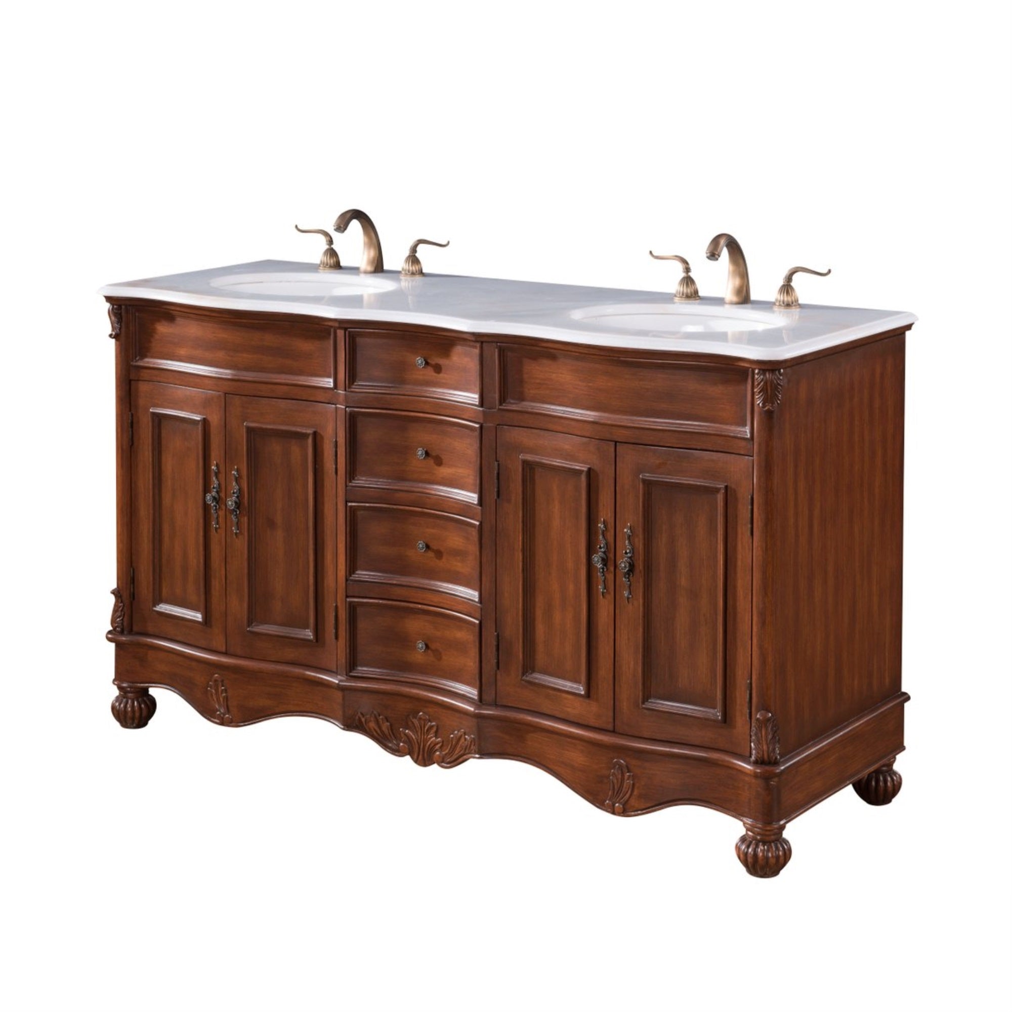 60 In. Double Bathroom Vanity
