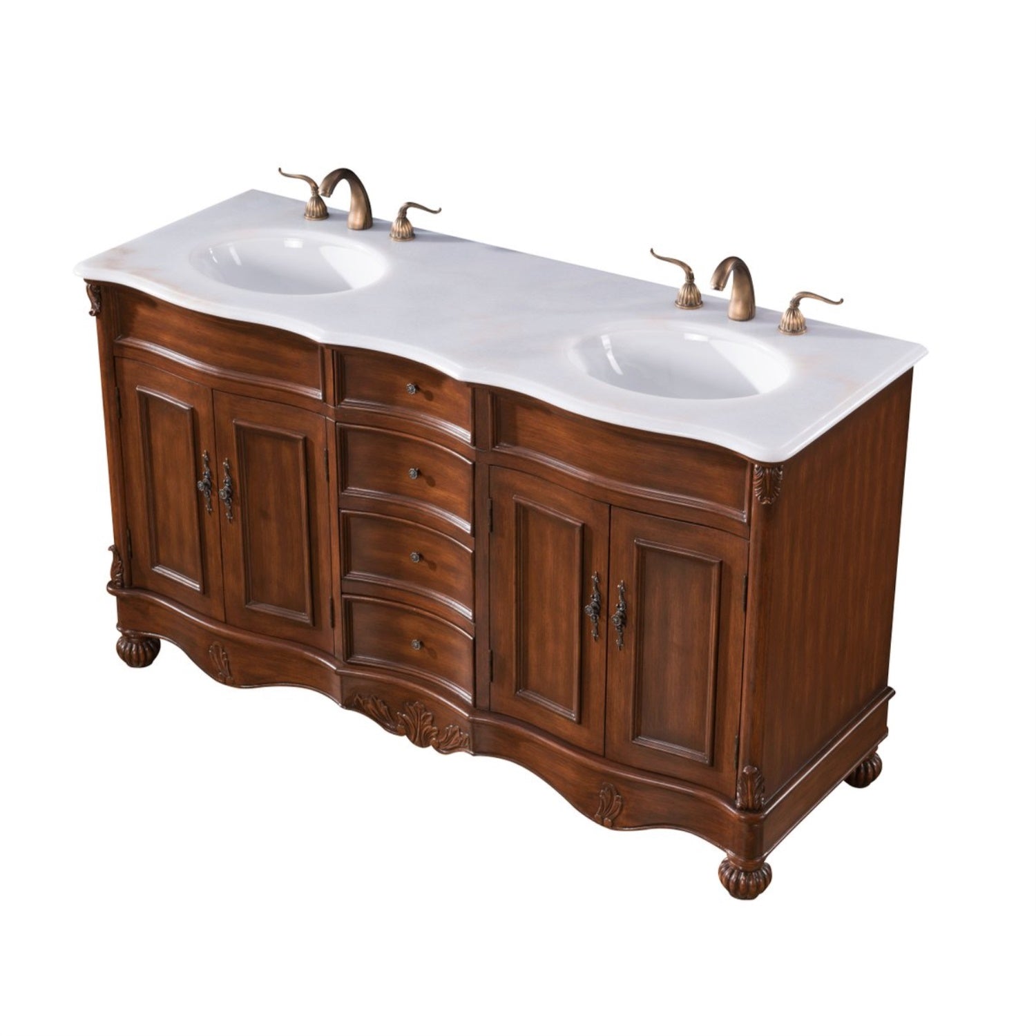 60 In. Double Bathroom Vanity