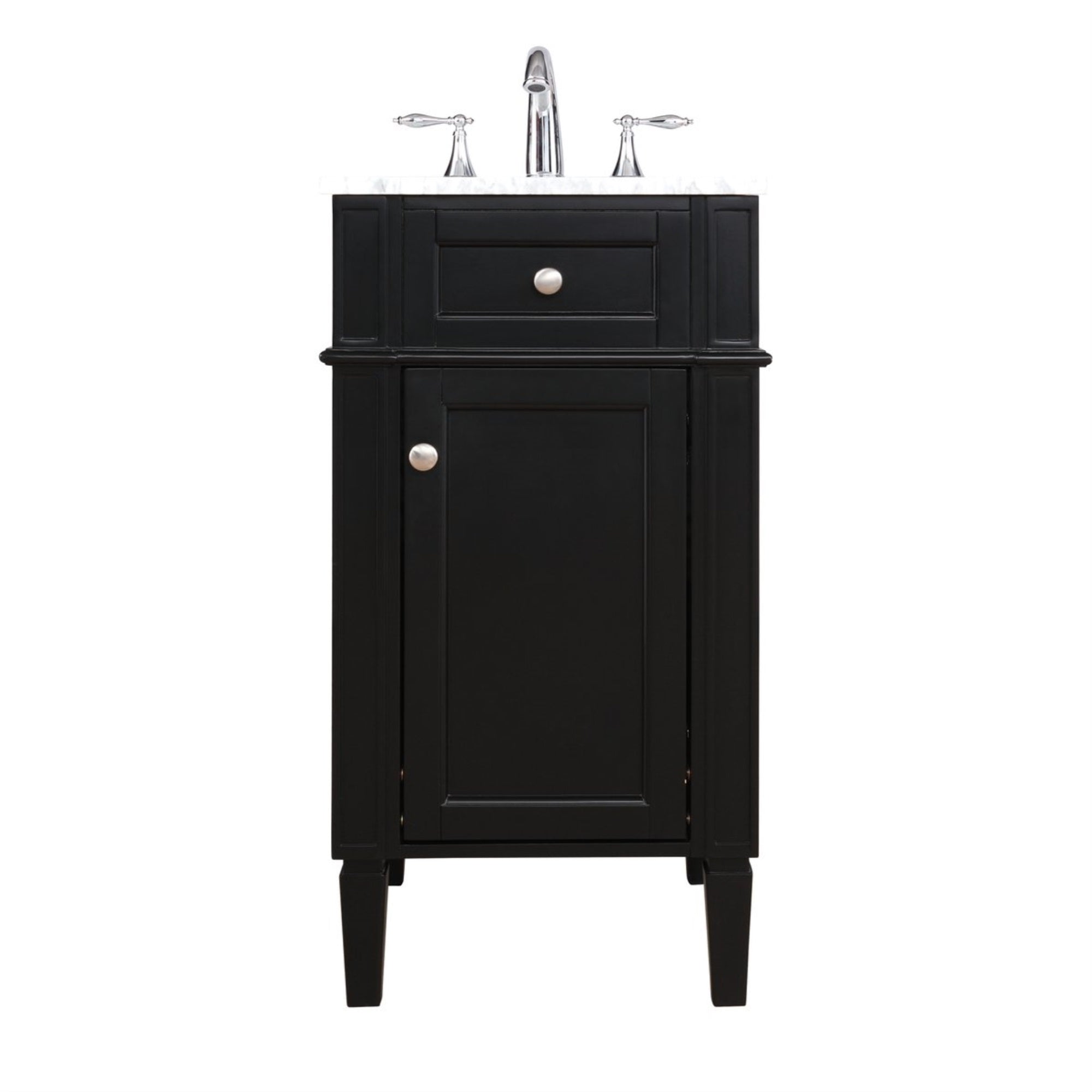 18 Inch Single Bathroom Vanity In Black