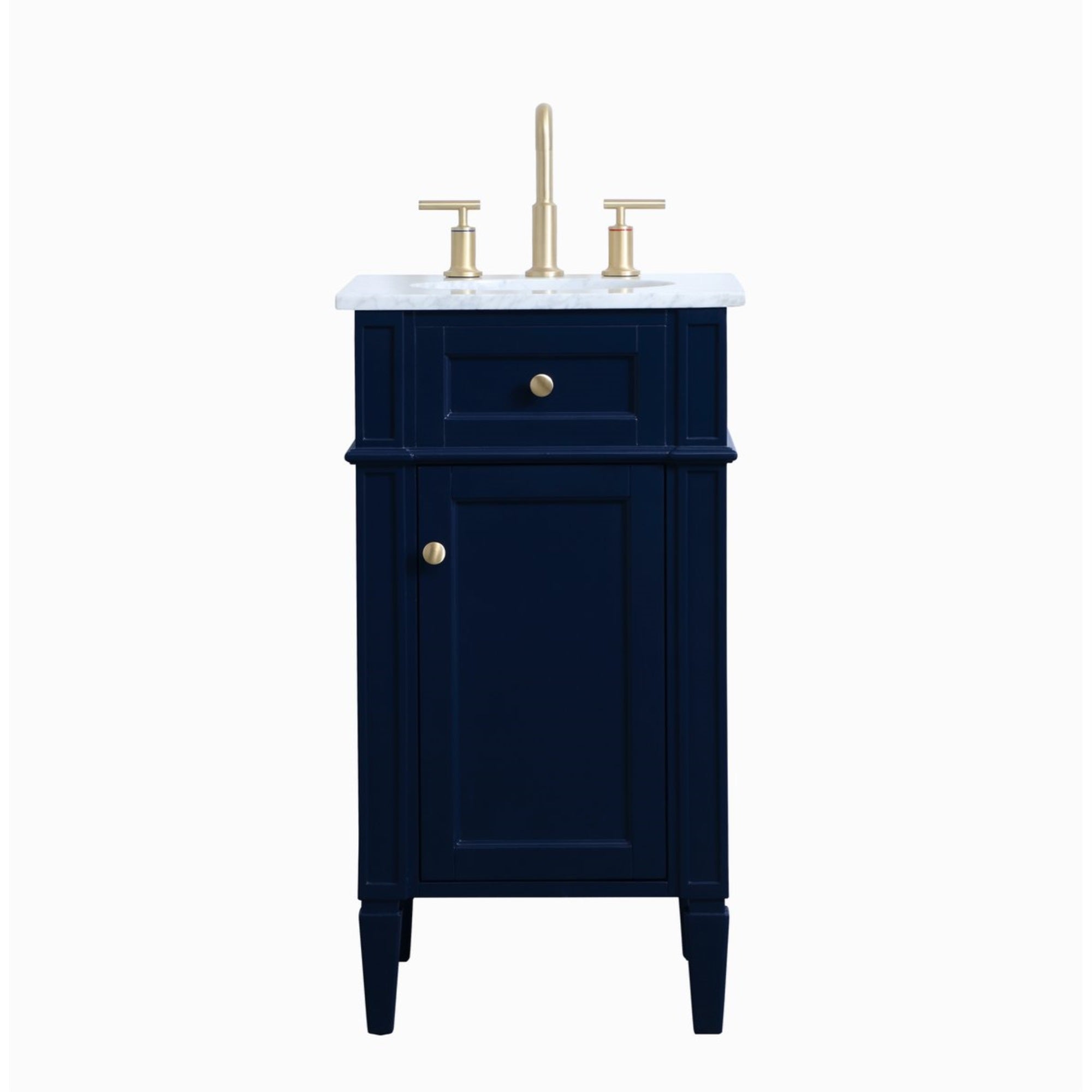 18 Inch Single Bathroom Vanity In Blue