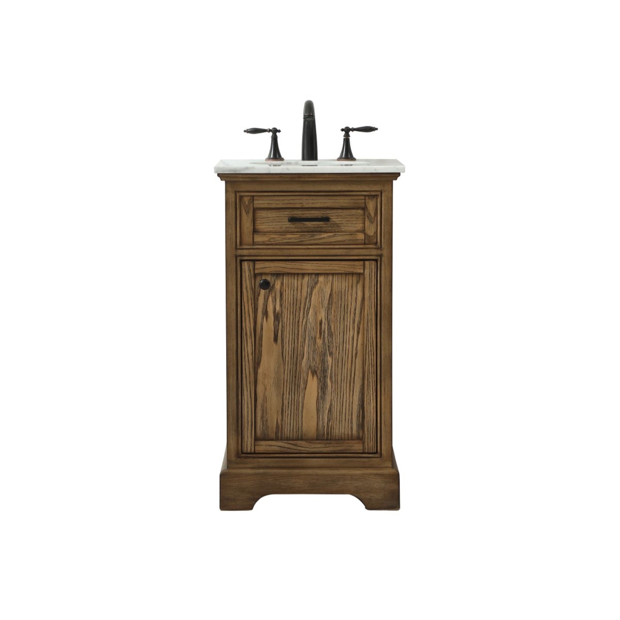 19 Inch Single Bathroom Vanity In Driftwood