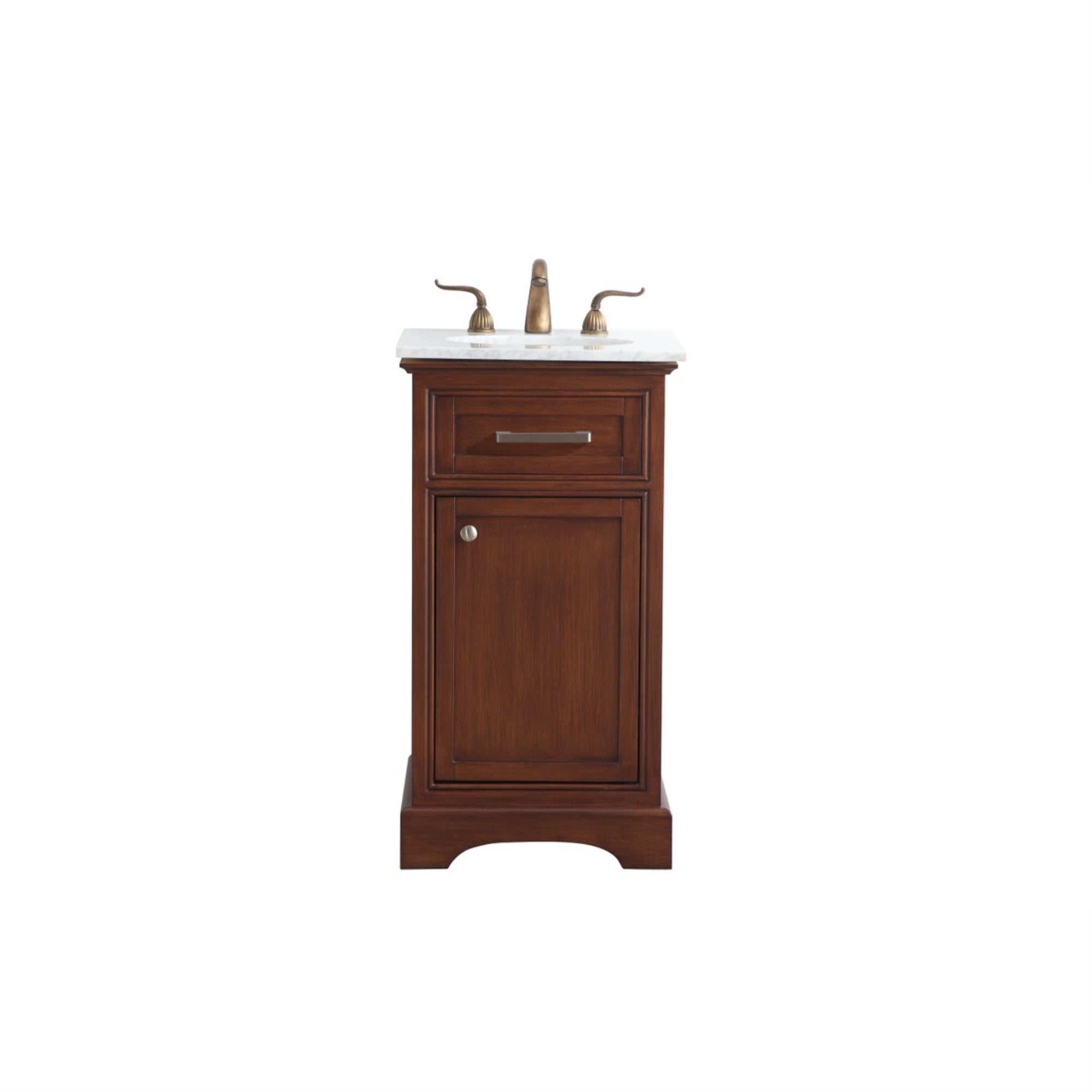 19 In. Single Bathroom Vanity Set In Teak