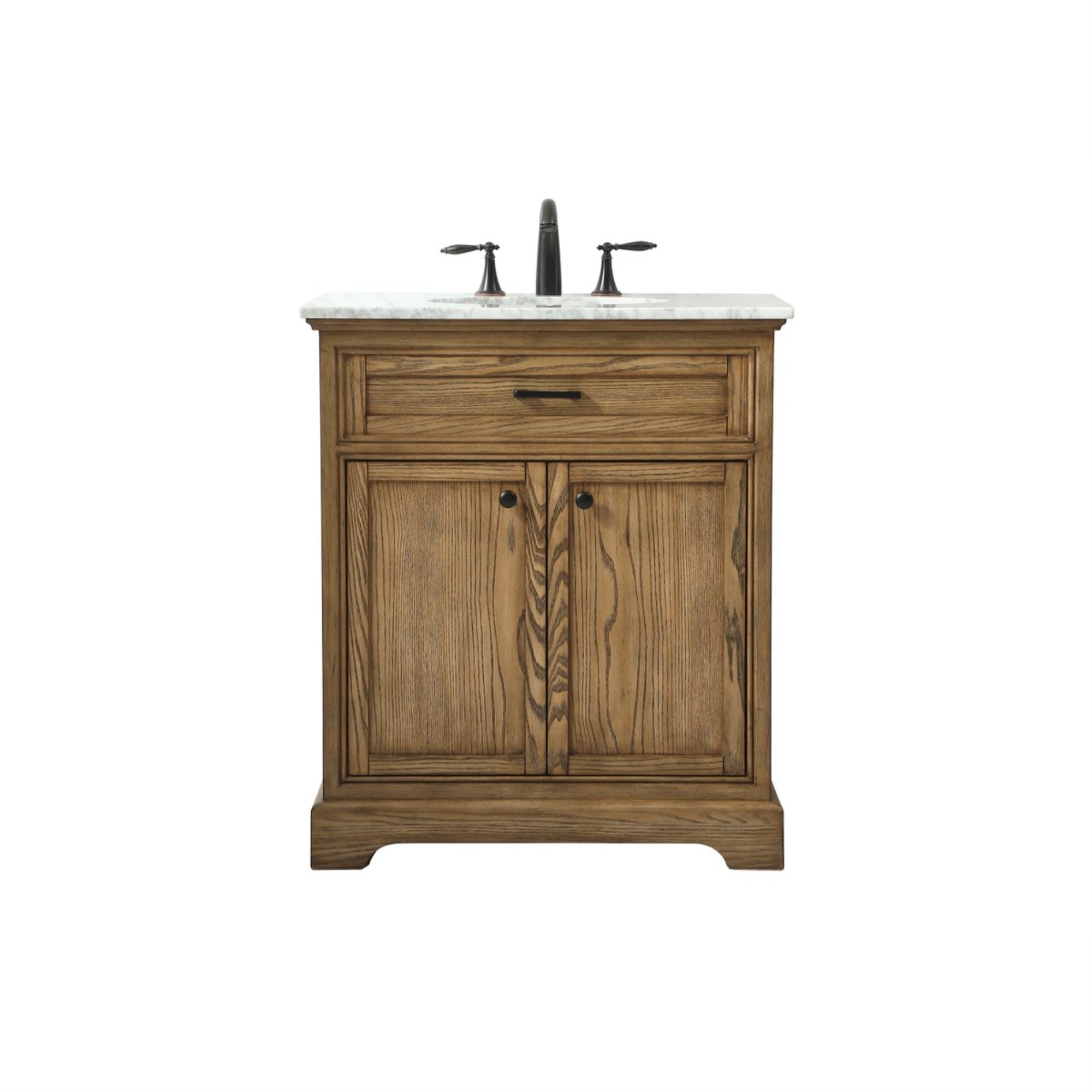 30 Inch Single Bathroom Vanity In Driftwood