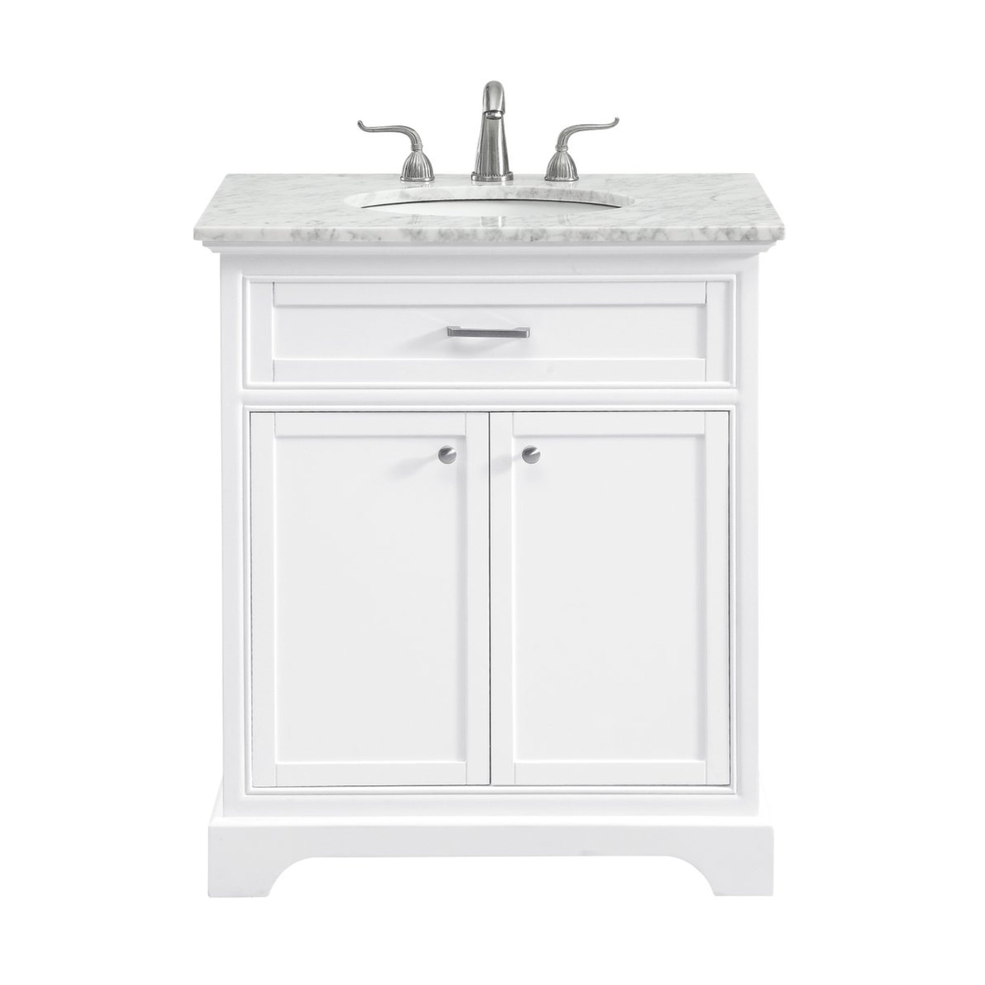 30 In. Single Bathroom Vanity Set In White
