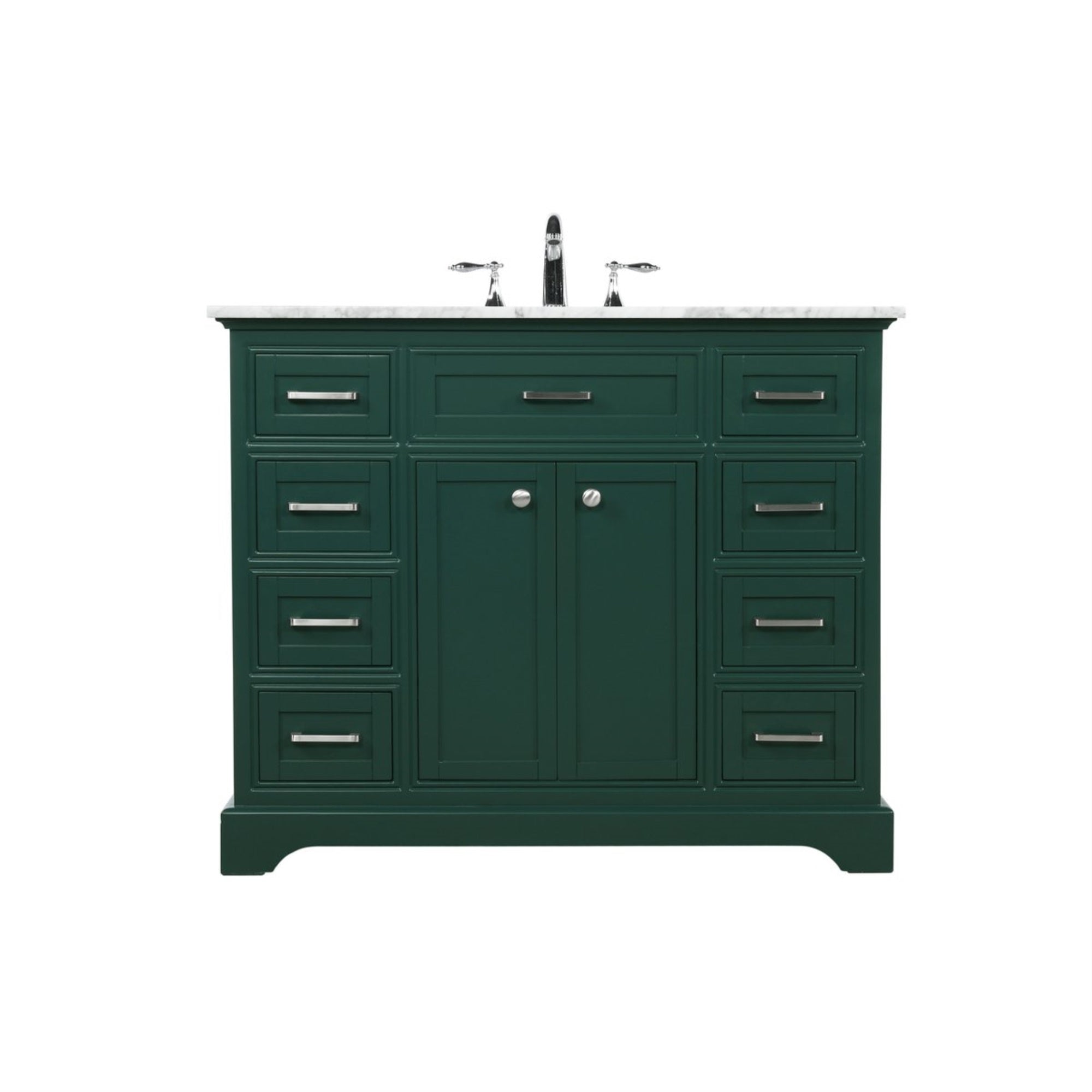 42 Inch Single Bathroom Vanity In Green