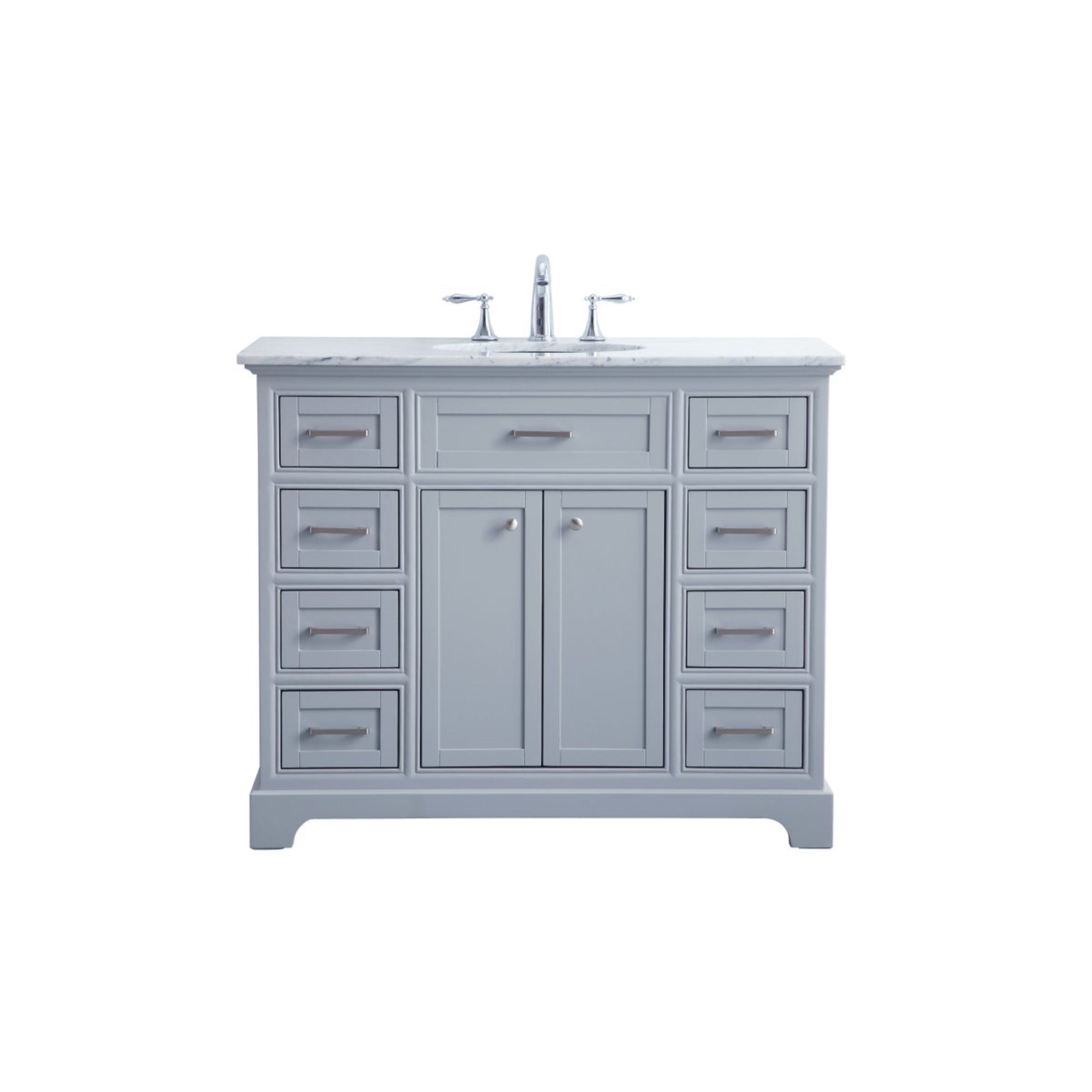 42 In. Single Bathroom Vanity Set In Light Grey