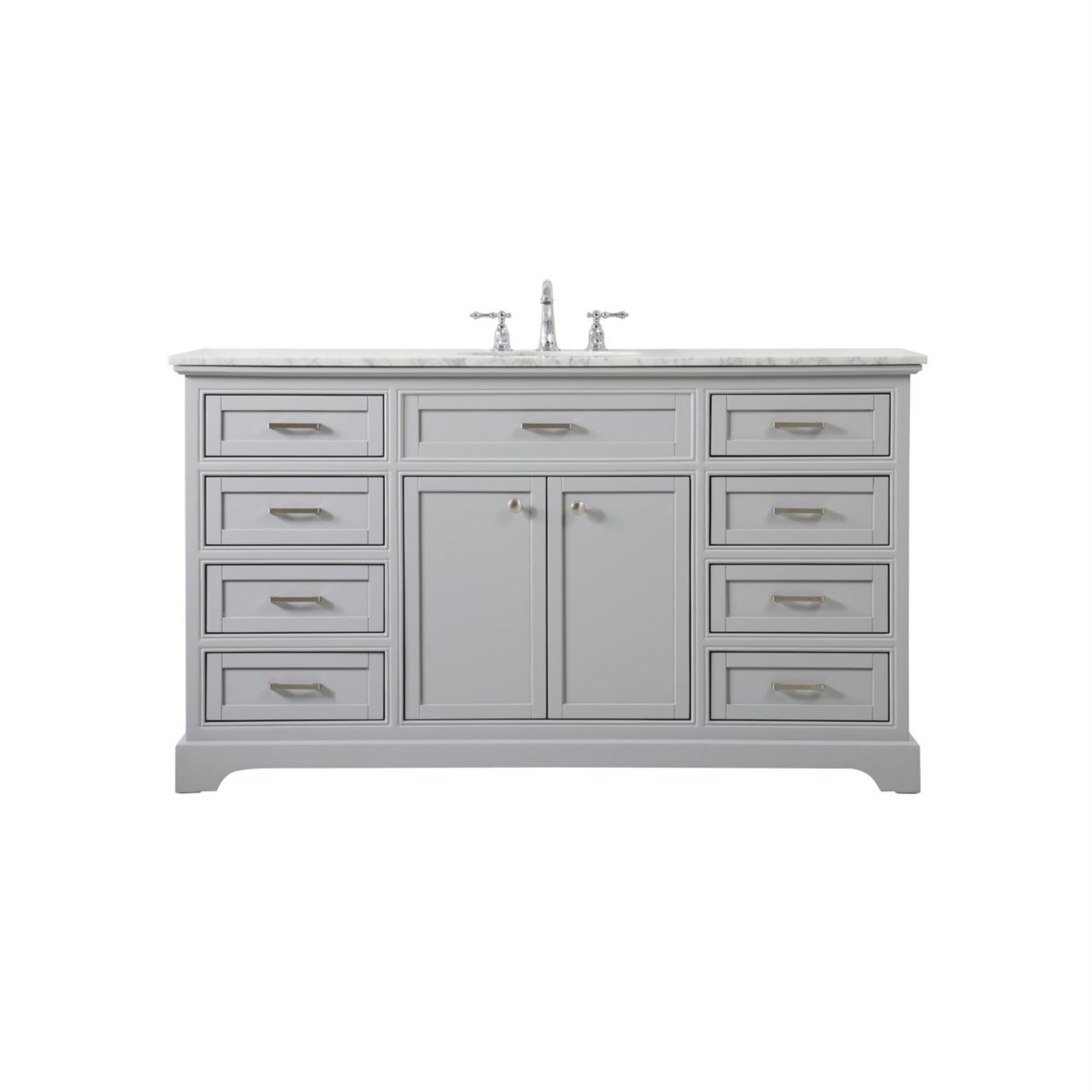 60 Inch Single Bathroom Vanity In Grey