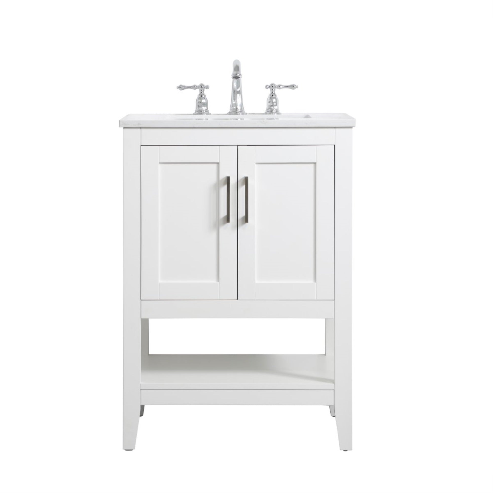 24 Inch Single Bathroom Vanity In White