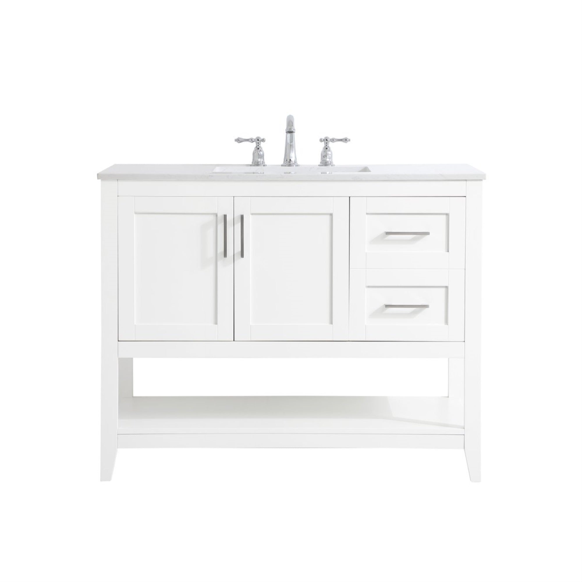 42 Inch Single Bathroom Vanity In White