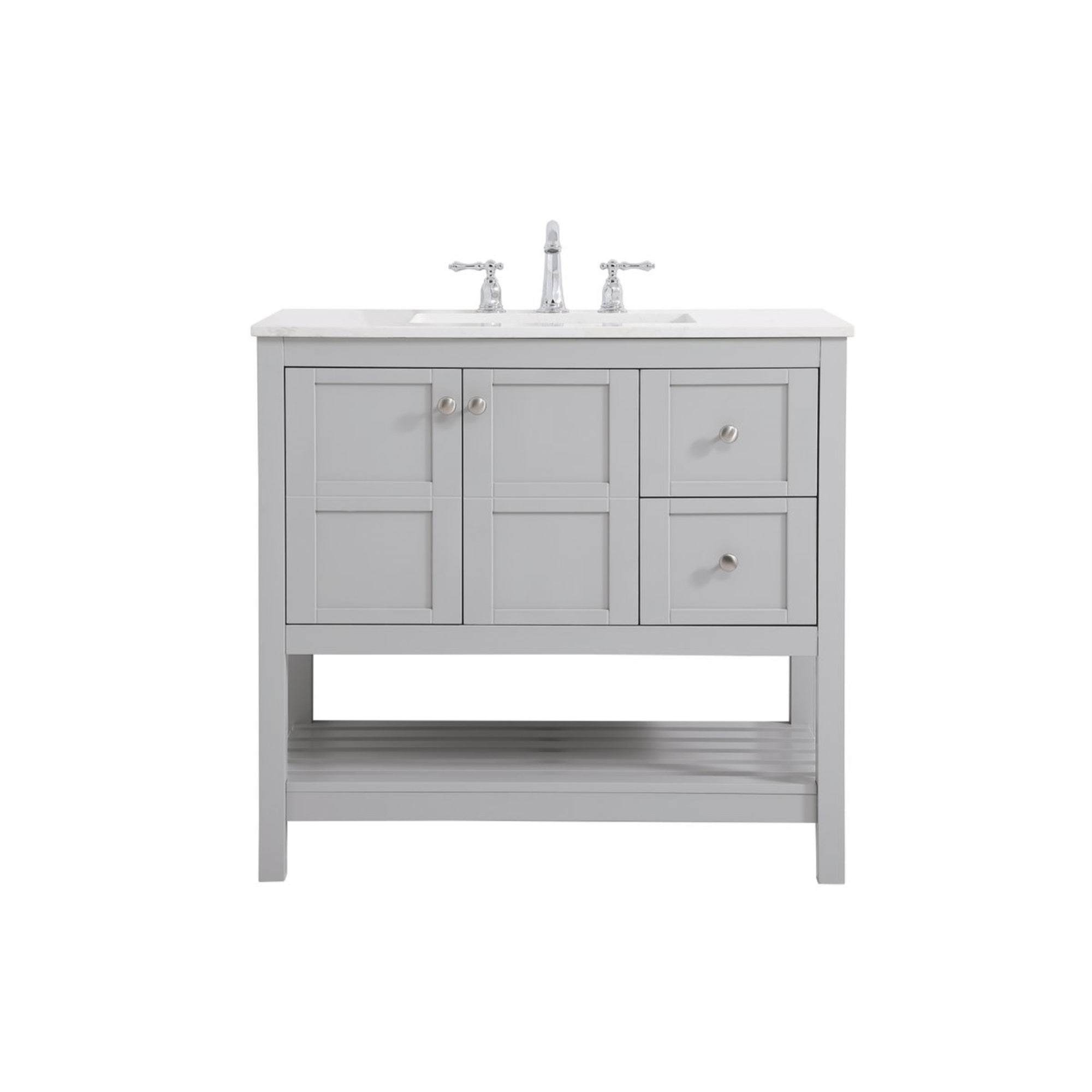 36 Inch Single Bathroom Vanity In Gray