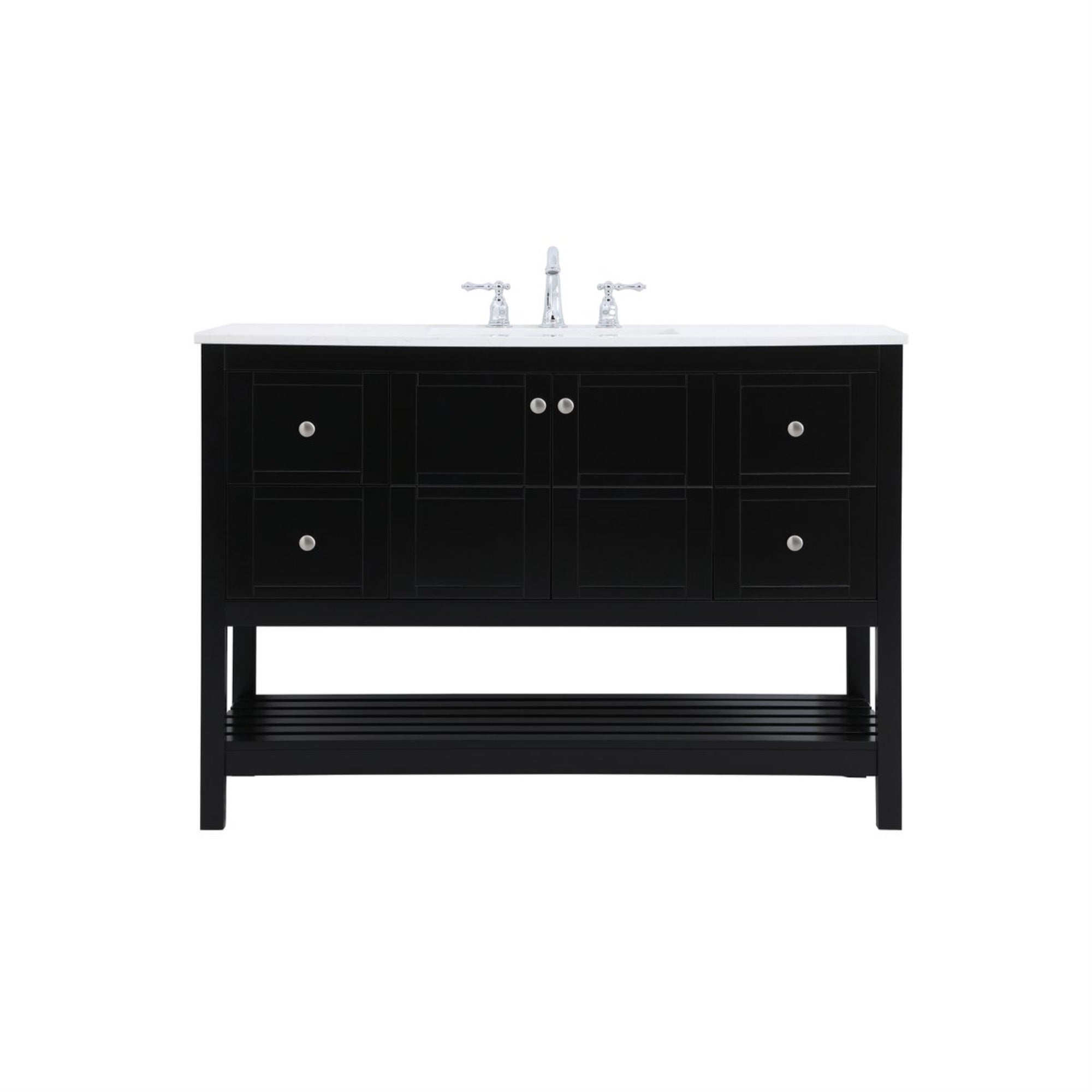 48 Inch Single Bathroom Vanity In Black