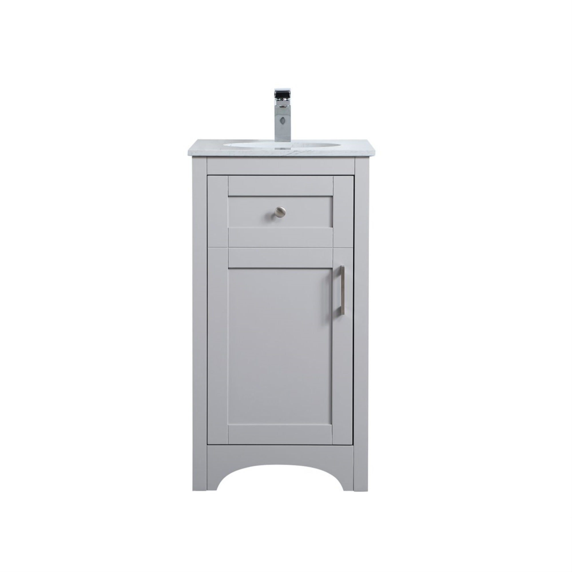 18 Inch Single Bathroom Vanity In Grey