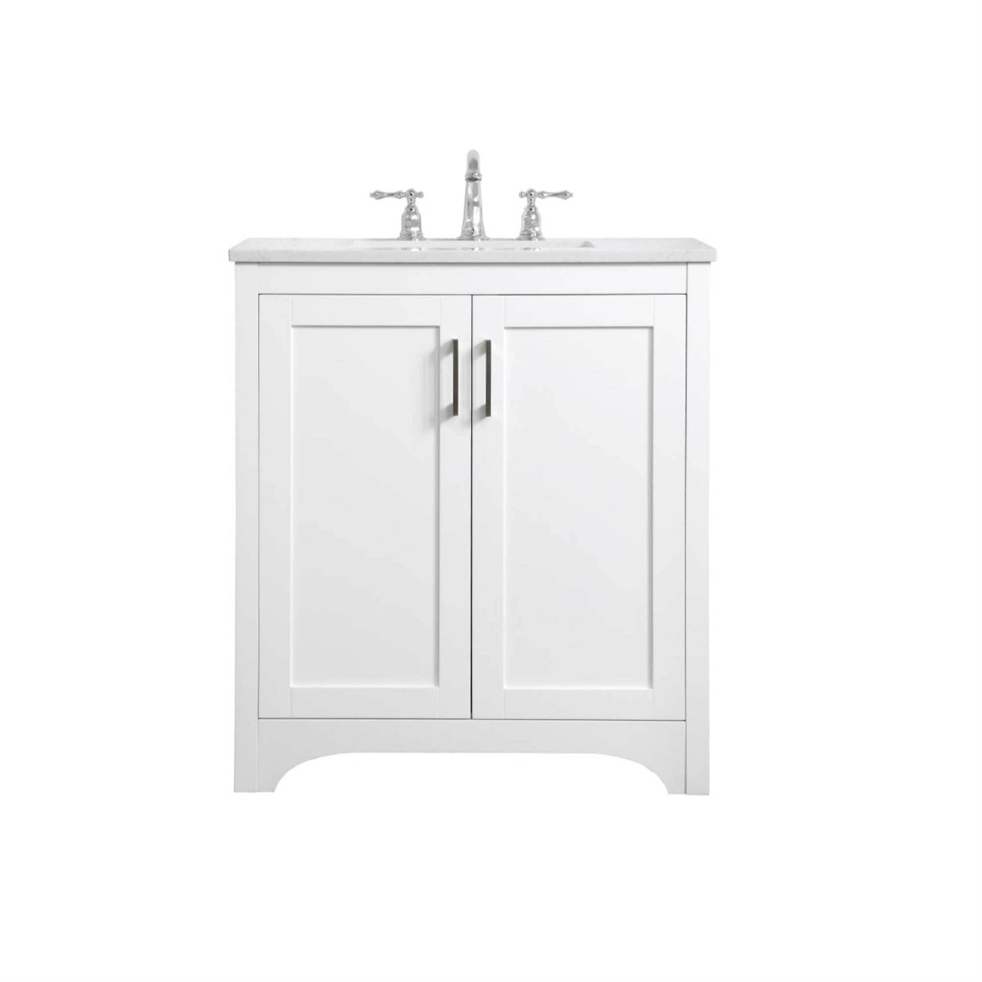 30 Inch Single Bathroom Vanity In White