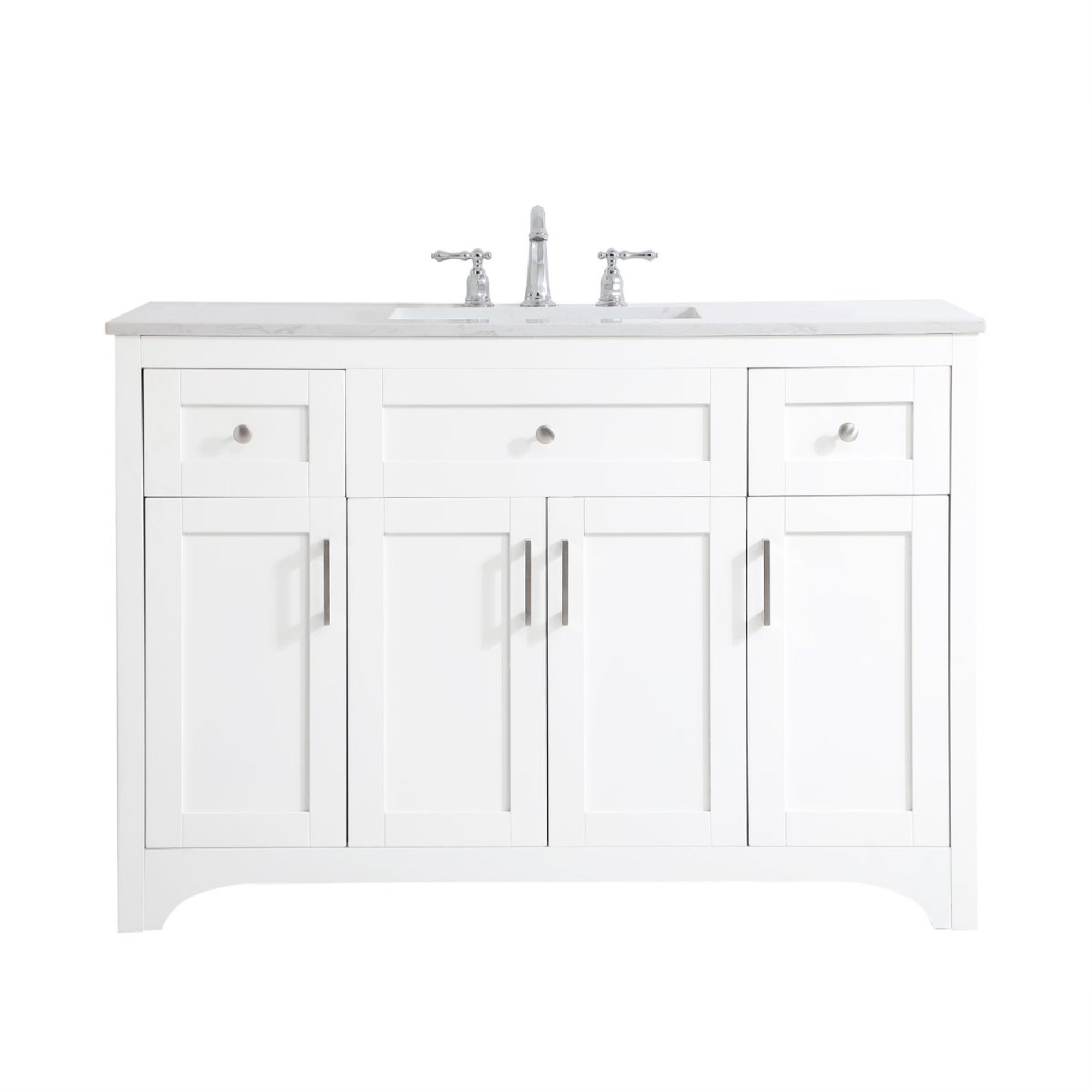 48 Inch Single Bathroom Vanity In White