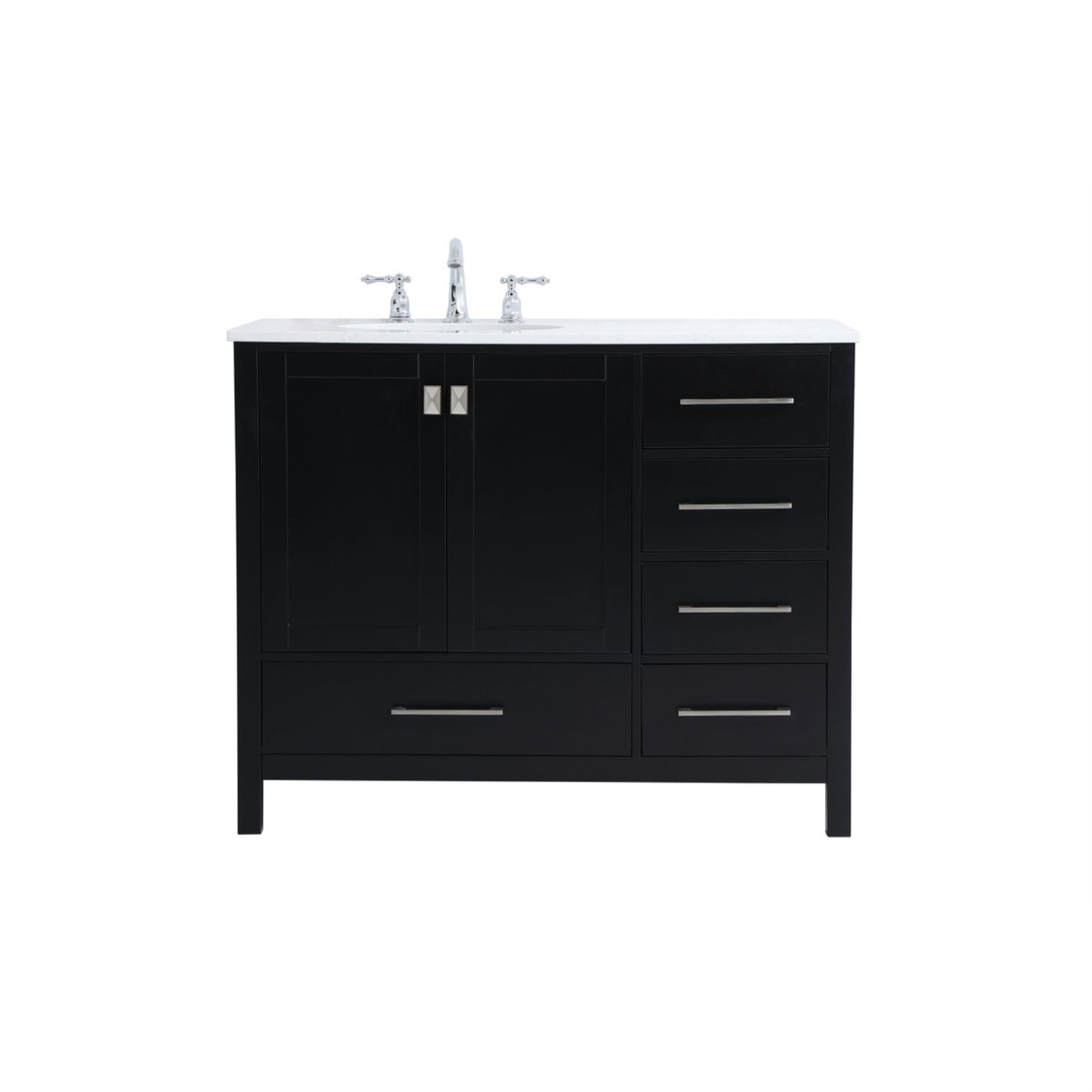 42 Inch Single Bathroom Vanity In Black