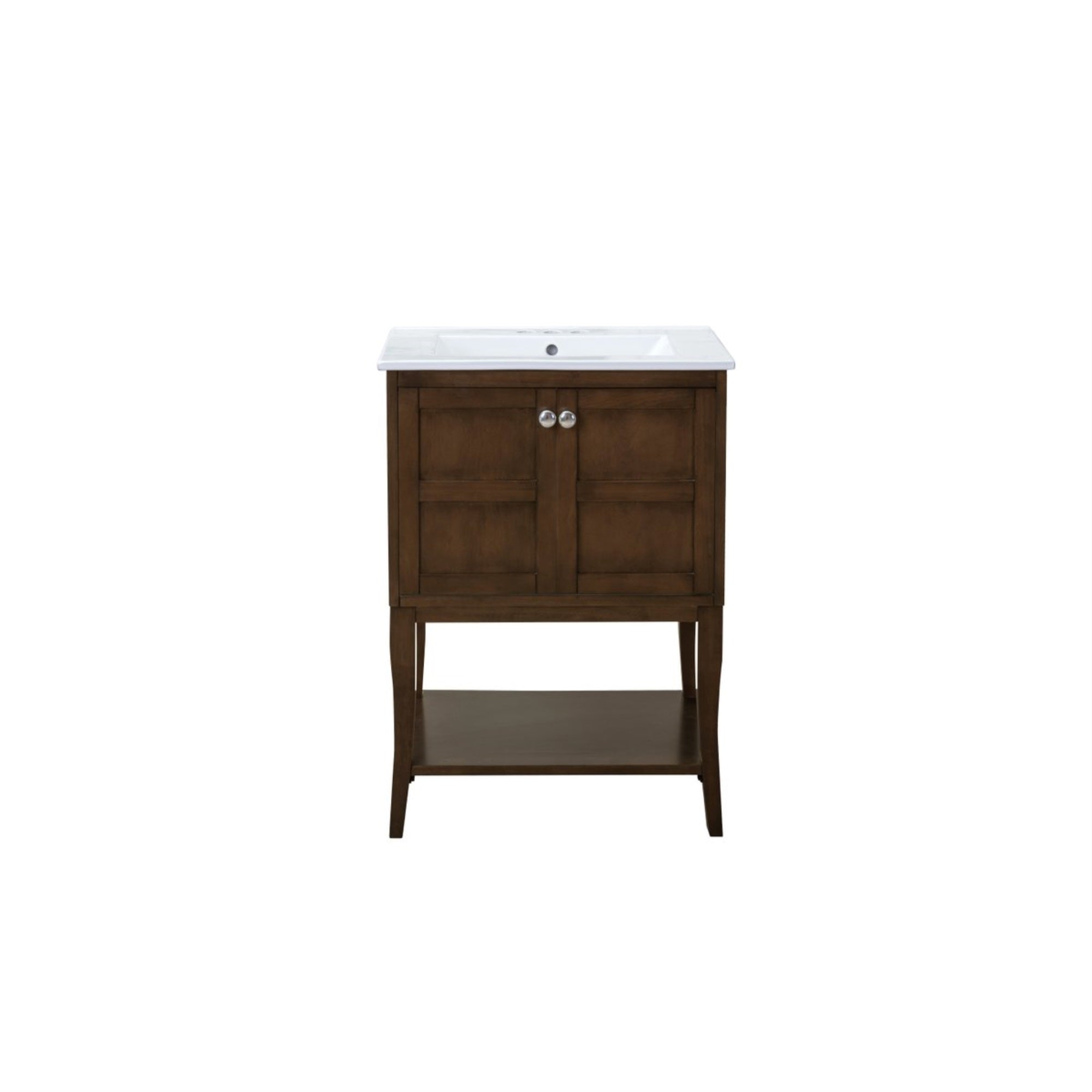 2 Doors Cabinet 24 In. X 18 In. X 34 In. In Antique Coffee