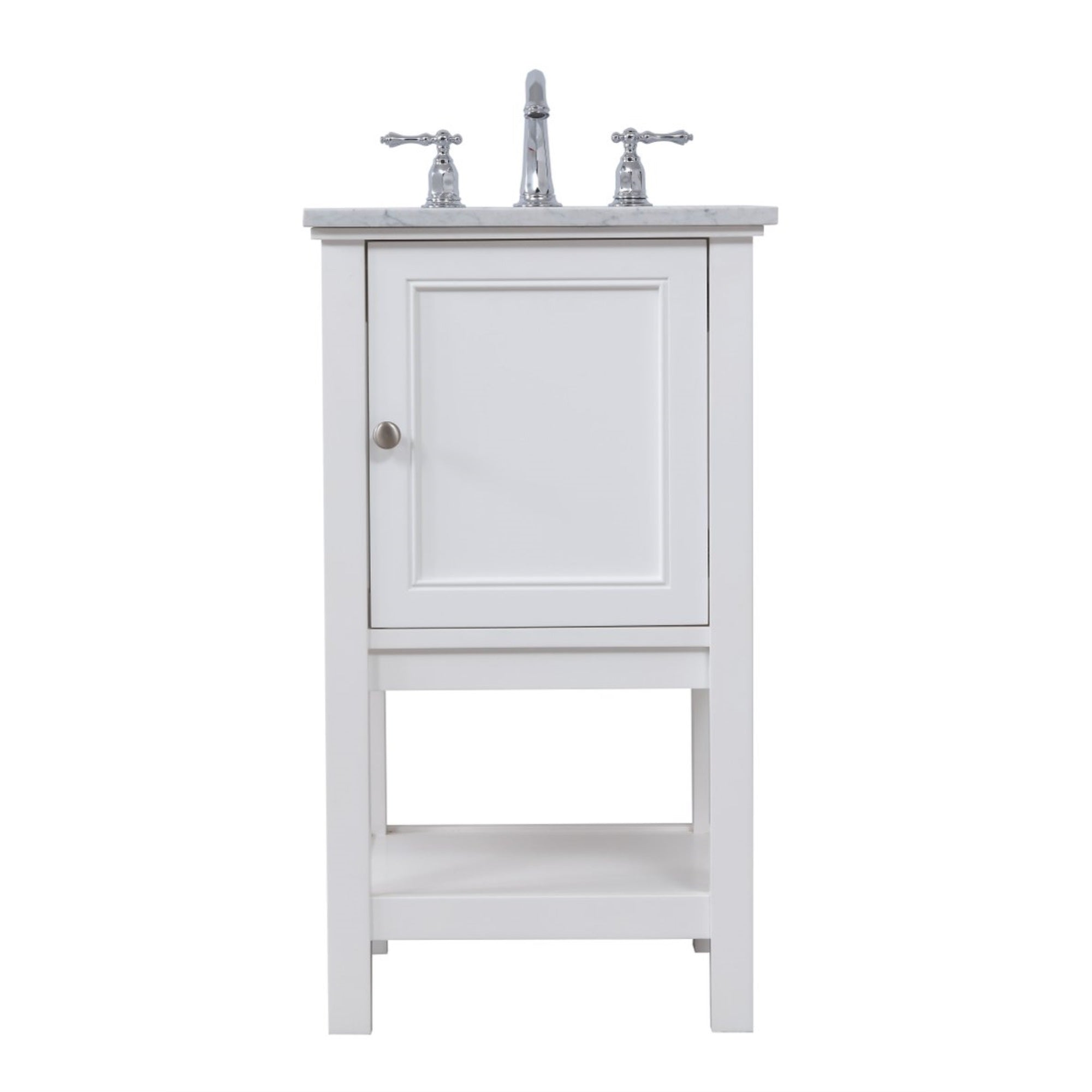 19 In. Single Bathroom Vanity Set In White
