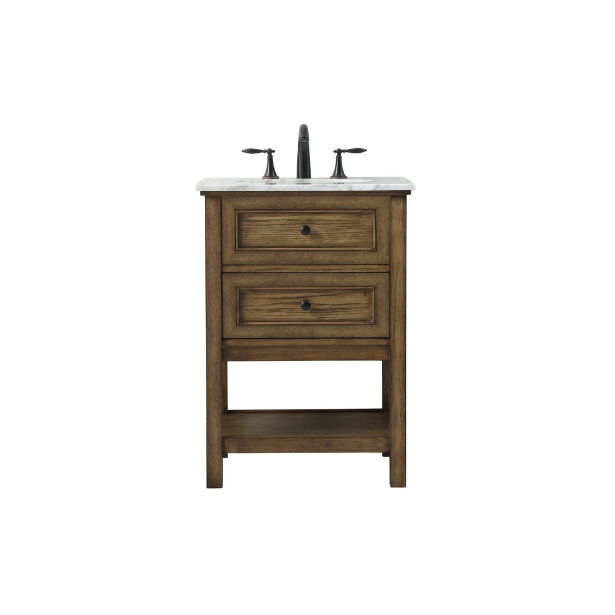 24 Inch Single Bathroom Vanity In Driftwood