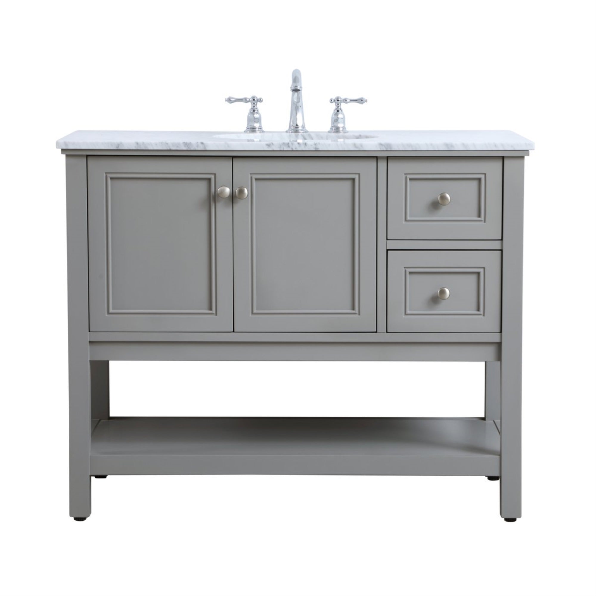 42 In. Single Bathroom Vanity Set In Grey