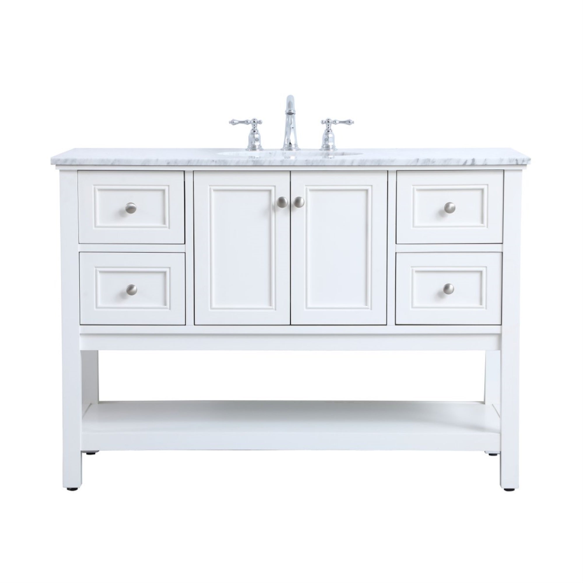 48 In. Single Bathroom Vanity Set In White