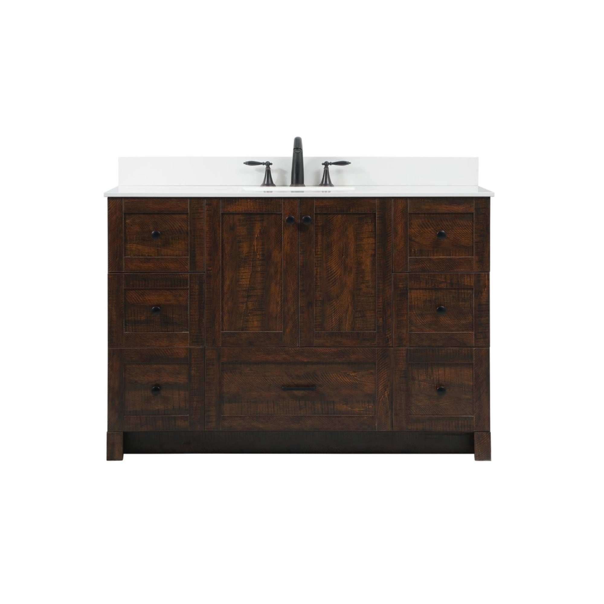 48 Inch Single Bathroom Vanity In Expresso With Backsplash